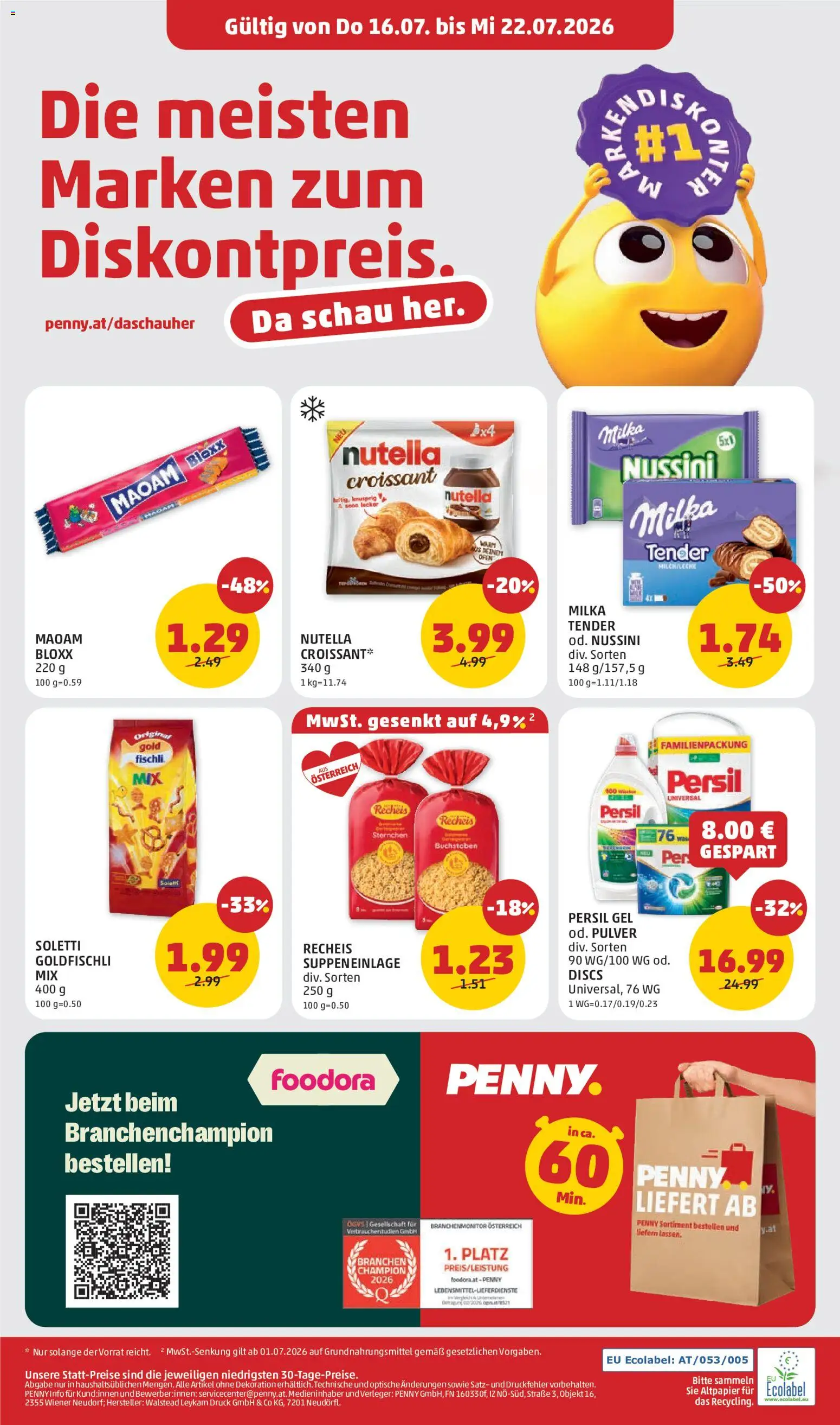 Penny Markt Eröffnung in 7000 Eisenstadt gültig ab 16.07.2026 | Seite: 8 | Produkte: Ofen