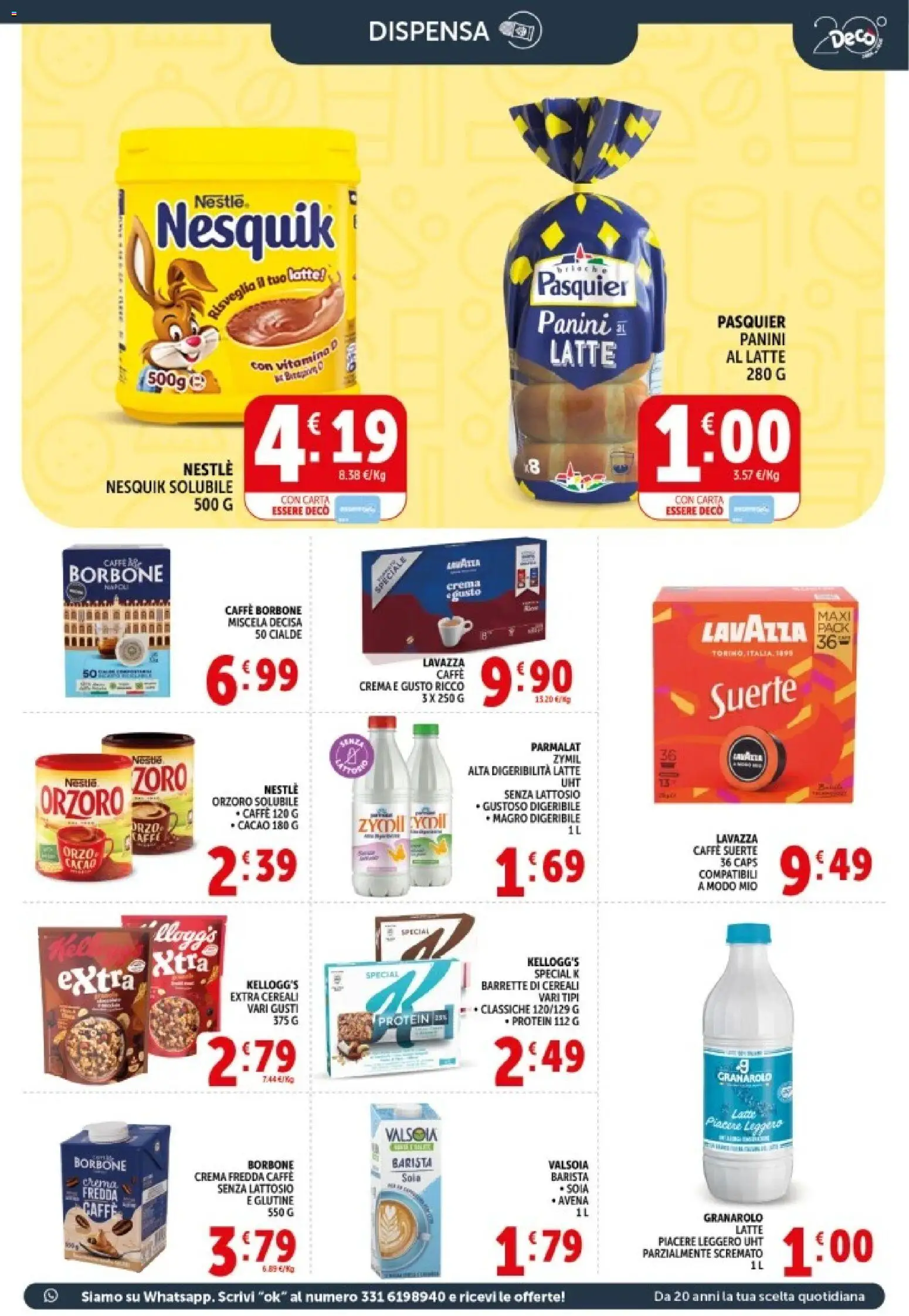 Volantino Decò del 20.05.2026 | Pagina: 12 | Prodotti: Crema, Caffè, Cereali, Lavazza