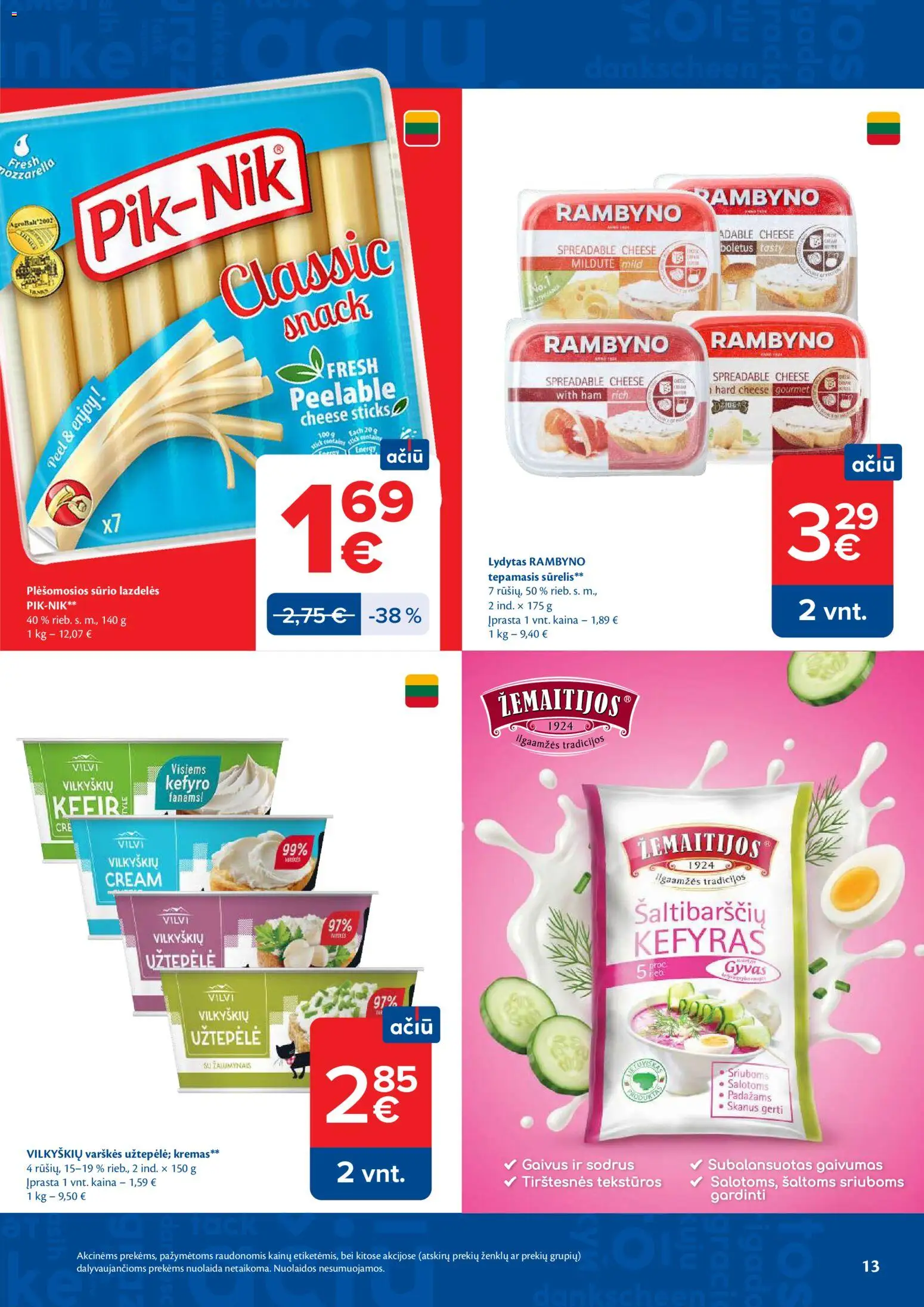 MAXIMA akcijos nuo 26.05.2026 | Puslapis: 13 | Prekių: Užtepėlė, Sūrelis, Kremas