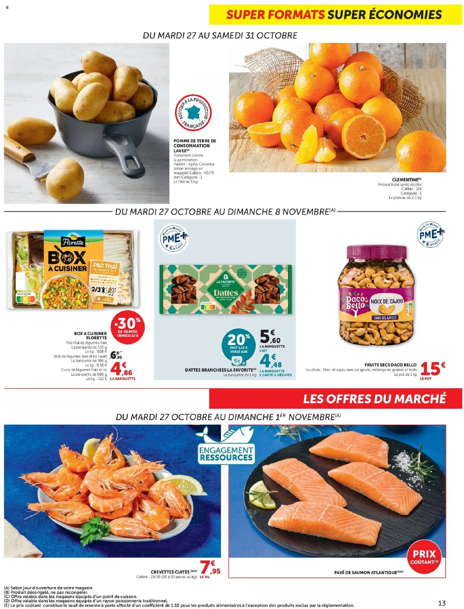 {H1} | Page: 13 | Produits: Pomme, Crevettes, Pomme de terre de consommation, Fruits