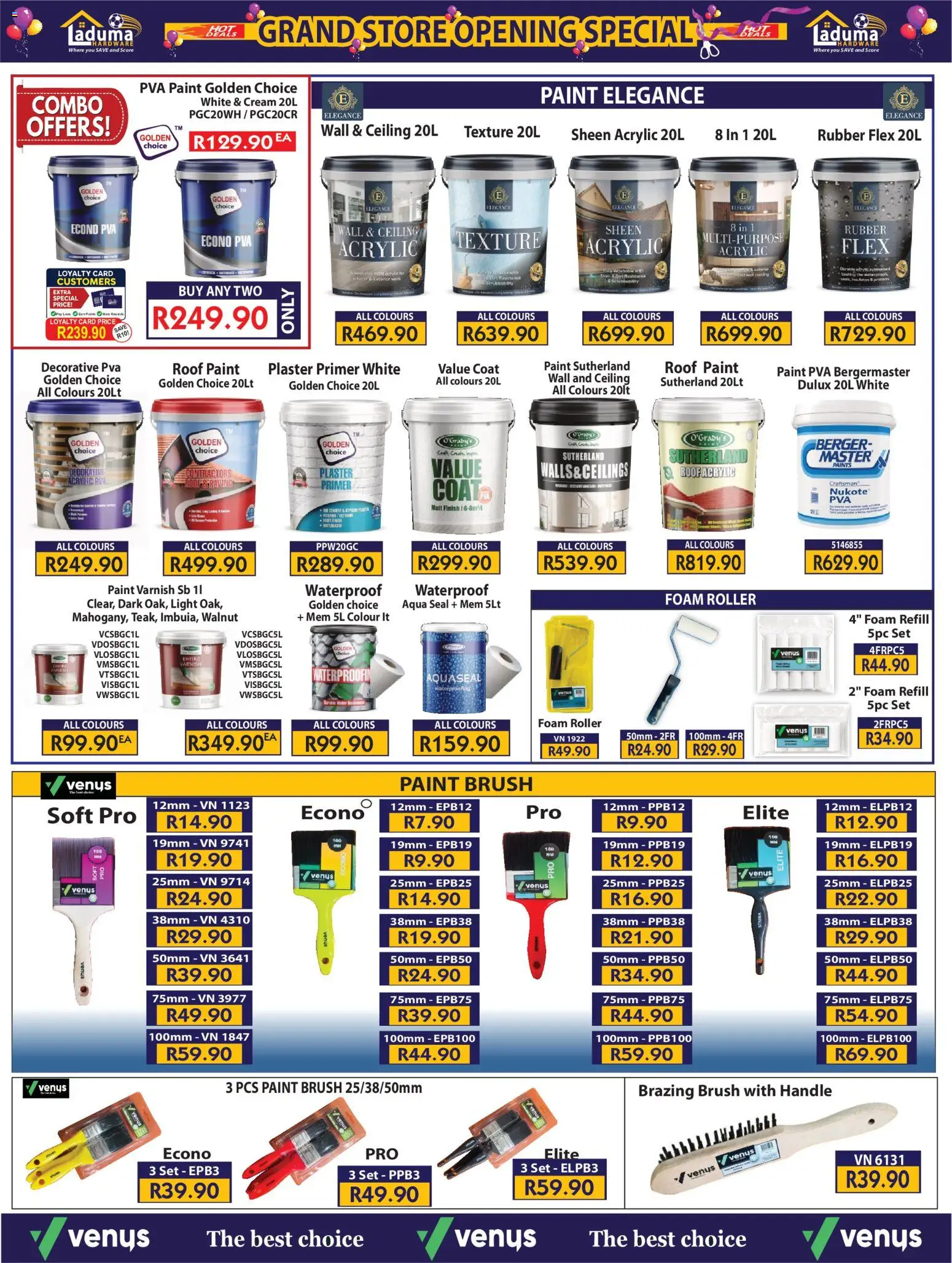 New Laduma Hardware catalogue – valid from 20/08/2026 | Page: 17 | Products: Primer, Brush, Cream, Plaster