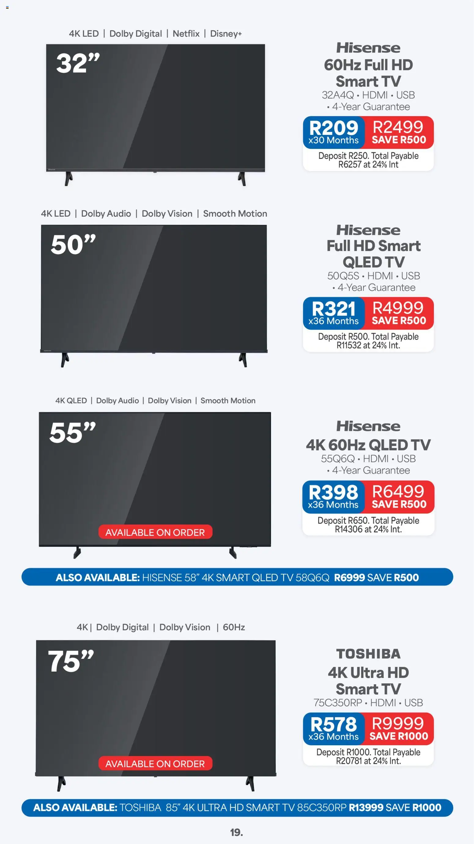 New OK Furniture catalogue – valid from 07/09/2026 | Page: 19 | Products: Audio, USB, TV