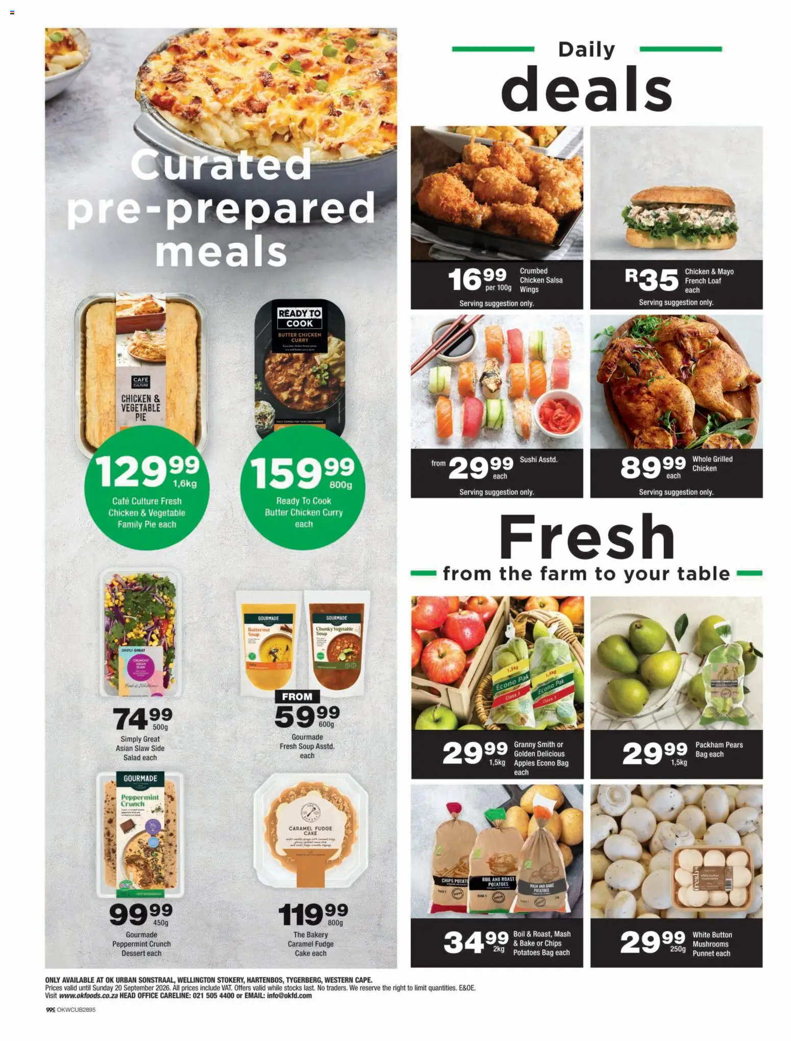 New OK Foods catalogue – valid from 09/09/2026 | Page: 2 | Products: Cake, Bakery, Apples, Chips