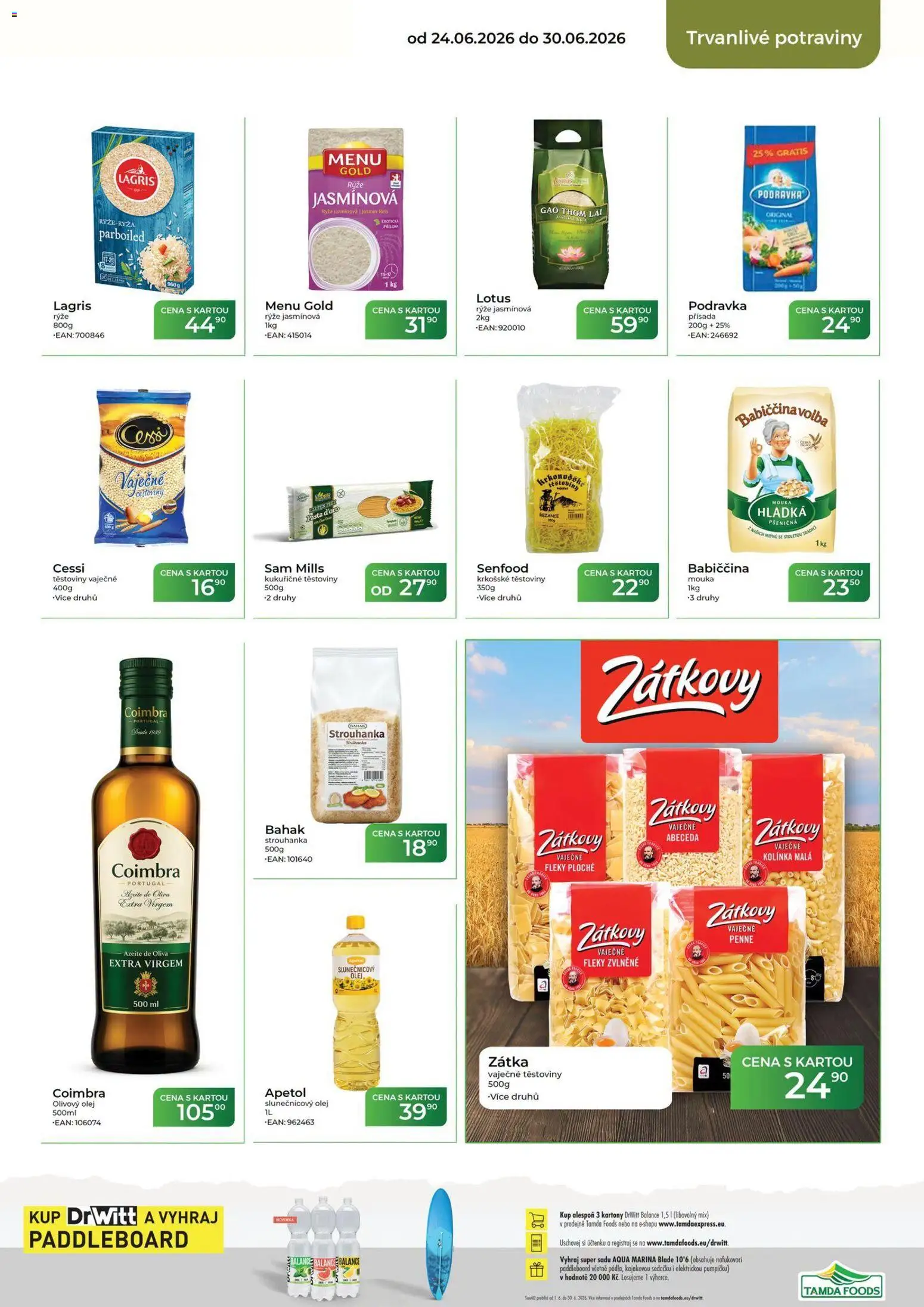 Tamda Foods leták od 24.06.2026 | Strana: 39 | Produkty: Olivový olej, Olej, Slunečnicový olej, Kukuřičné těstoviny