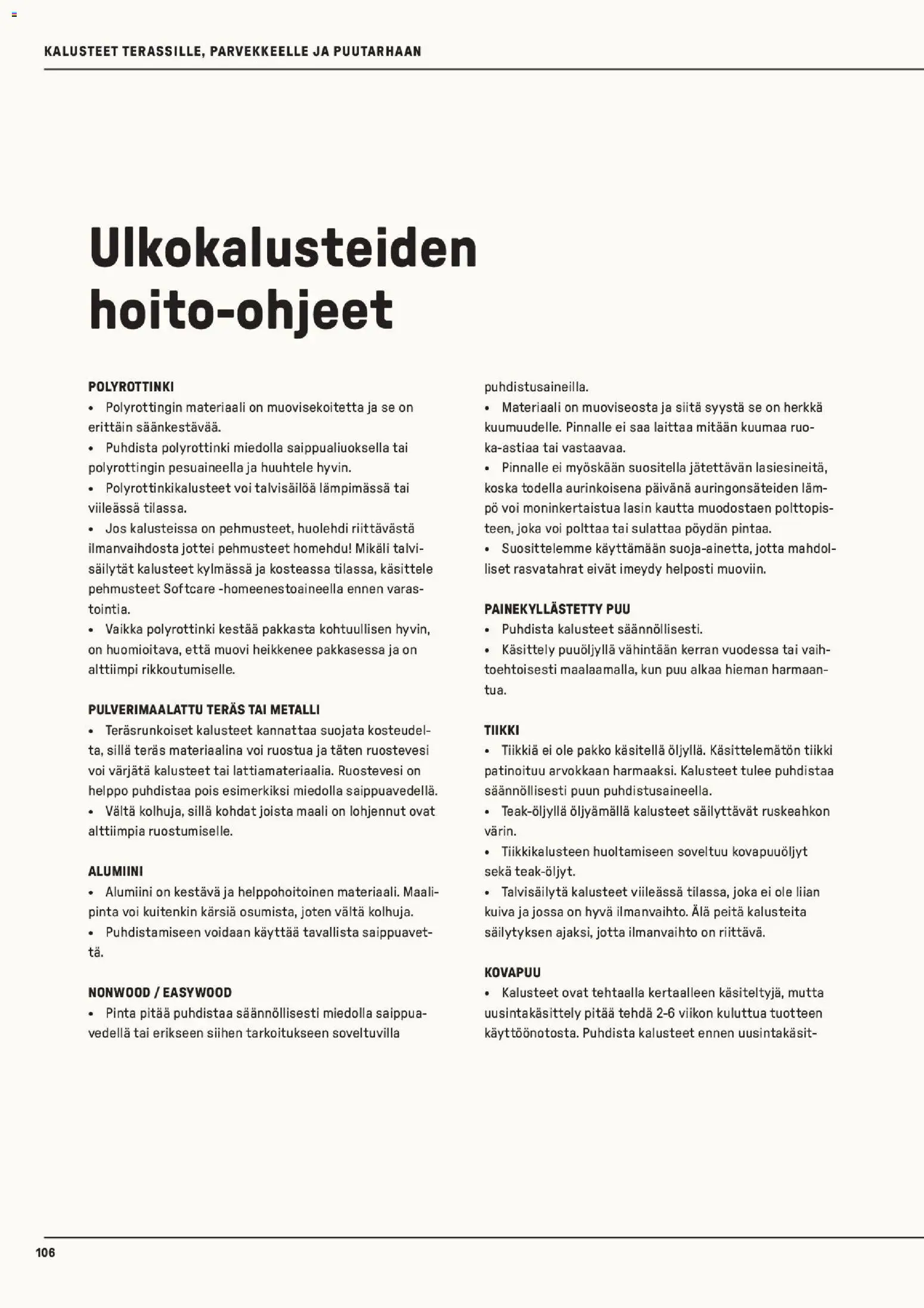 Masku tarjoukset - Puutarhakalustekuvasto 2026 – voimassa 09/03/2026 alkaen | Sivu: 106 | Tuotteet: Maali, Saippua, Voi