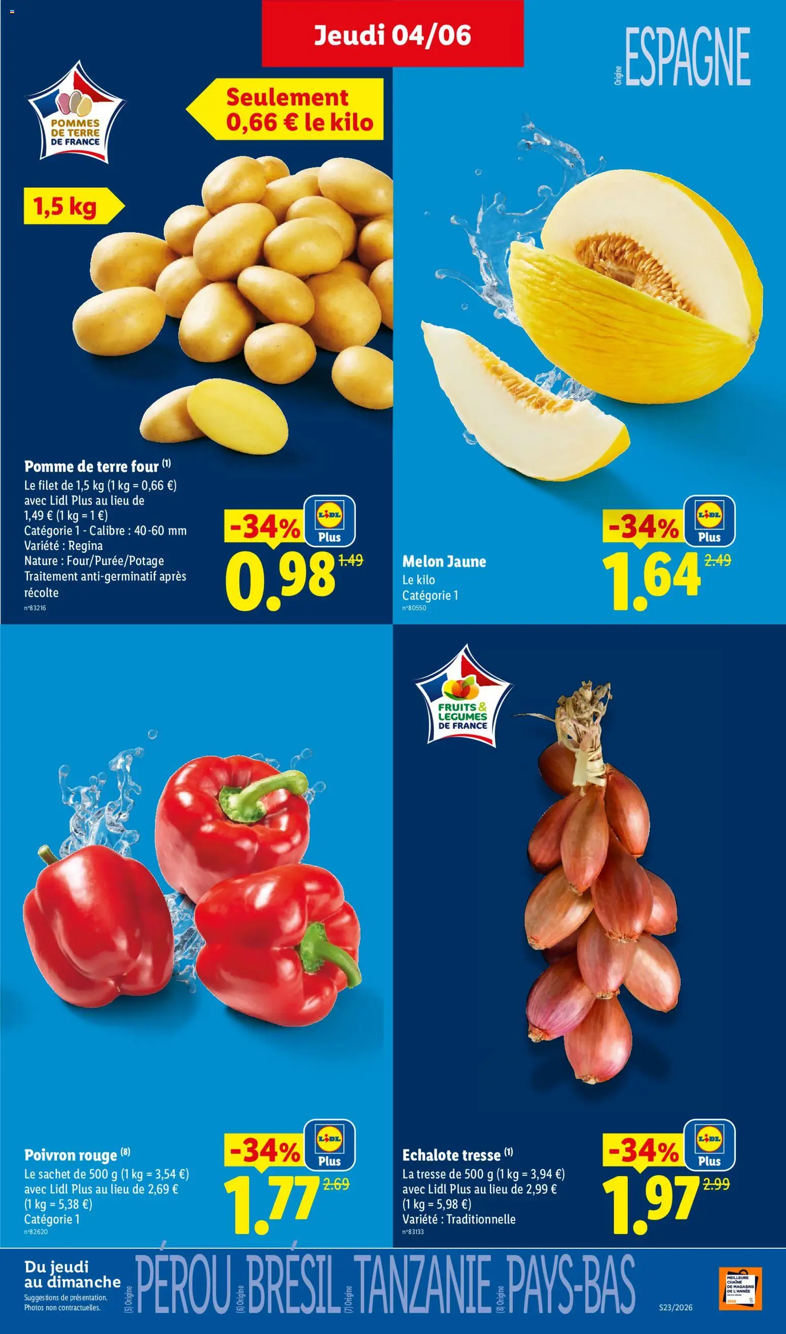 {H1} | Page: 3 | Produits: Pomme, Échalote, Pomme de terre, Pommes