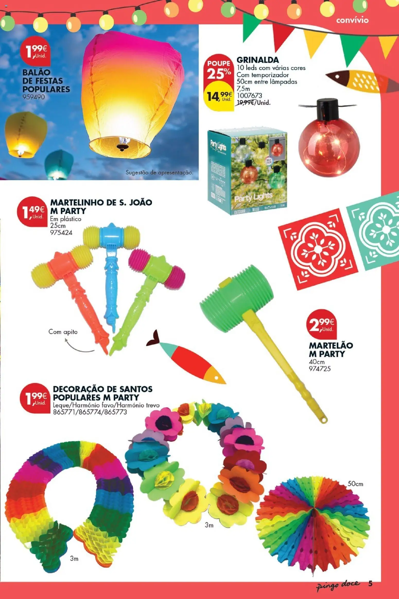 Pingo Doce Bazar Verão │ válido de 09.06.2026 | Página: 5 | Produtos: Apito, Lâmpadas