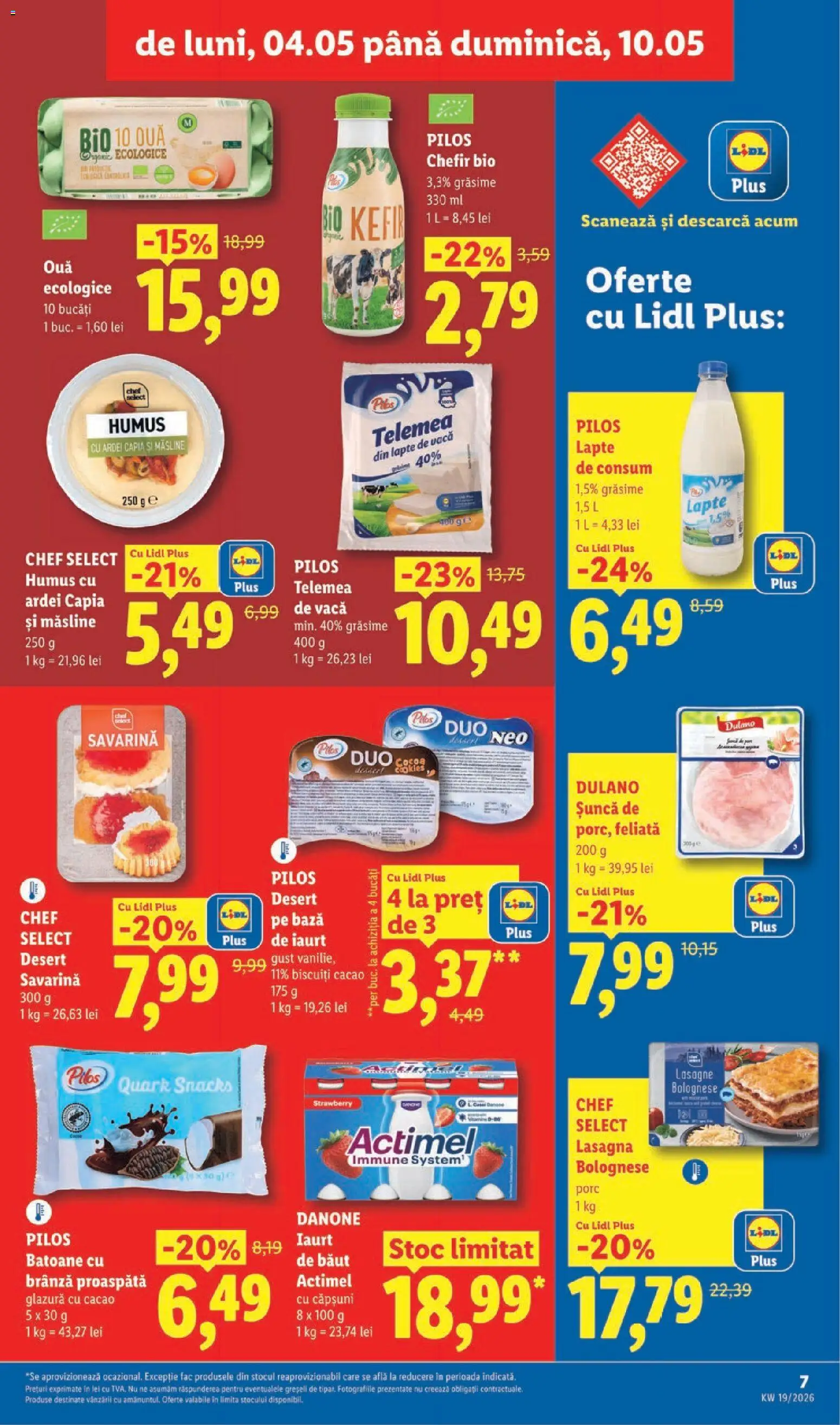 Noul catalog Lidl – valabil de la 04.05.2026 | Pagină: 7 | Produse: Savarină, Șuncă, Cacao, Biscuiți