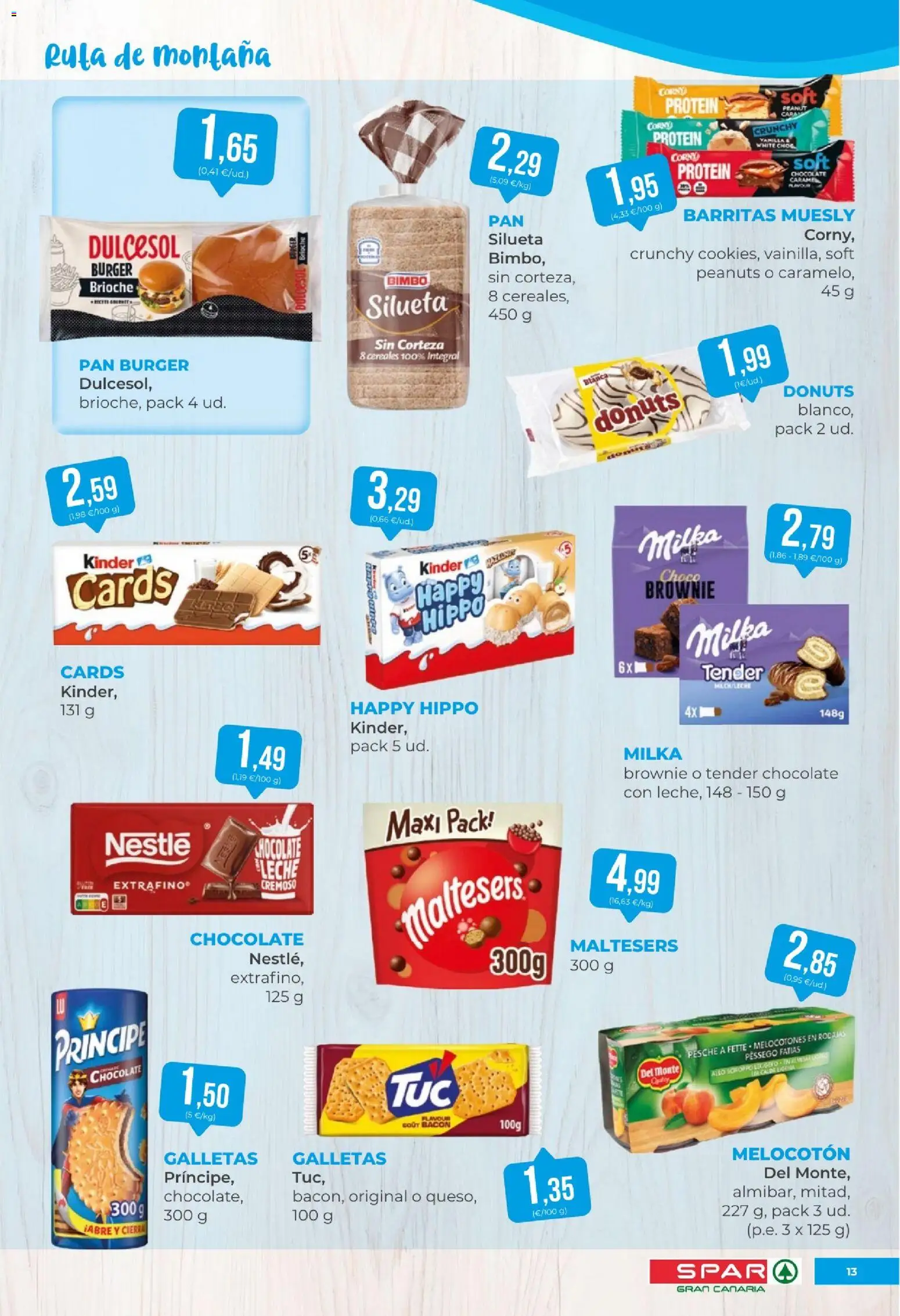 Spar folleto │ válido desde el 21/08/2026 | Página: 13 | Productos: Pan, Chocolate, Galletas, Bacon