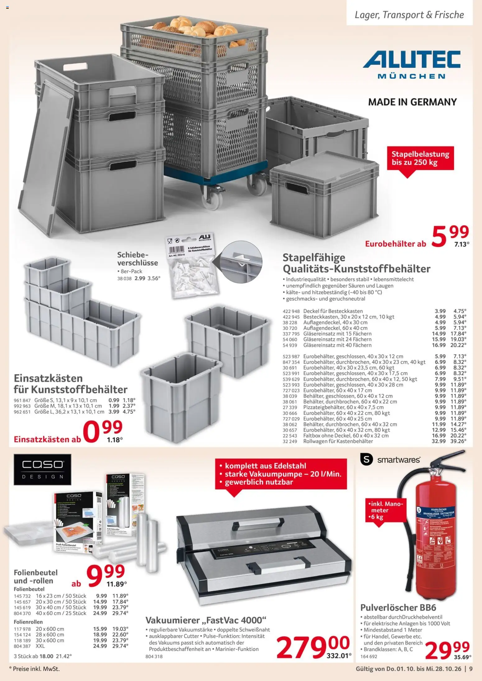 Selgros Gastro Angebote – gültig ab 01.10.2026 | Seite: 9 | Produkte: Cutter, Vakuumierer