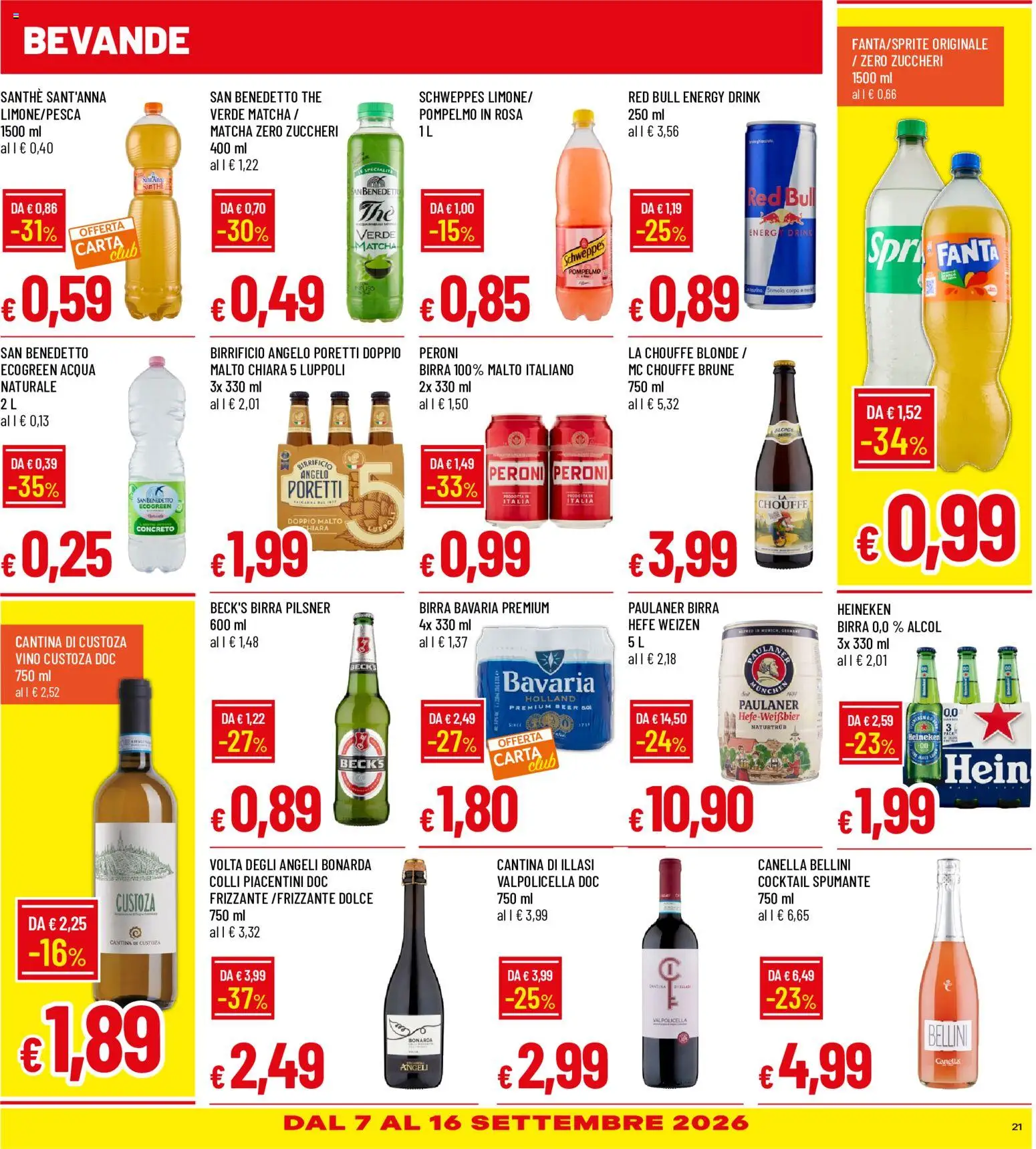 Volantino Galassia del 03/09/2026 | Pagina: 21 | Prodotti: Alcol, Bevande, Spumante, Red Bull