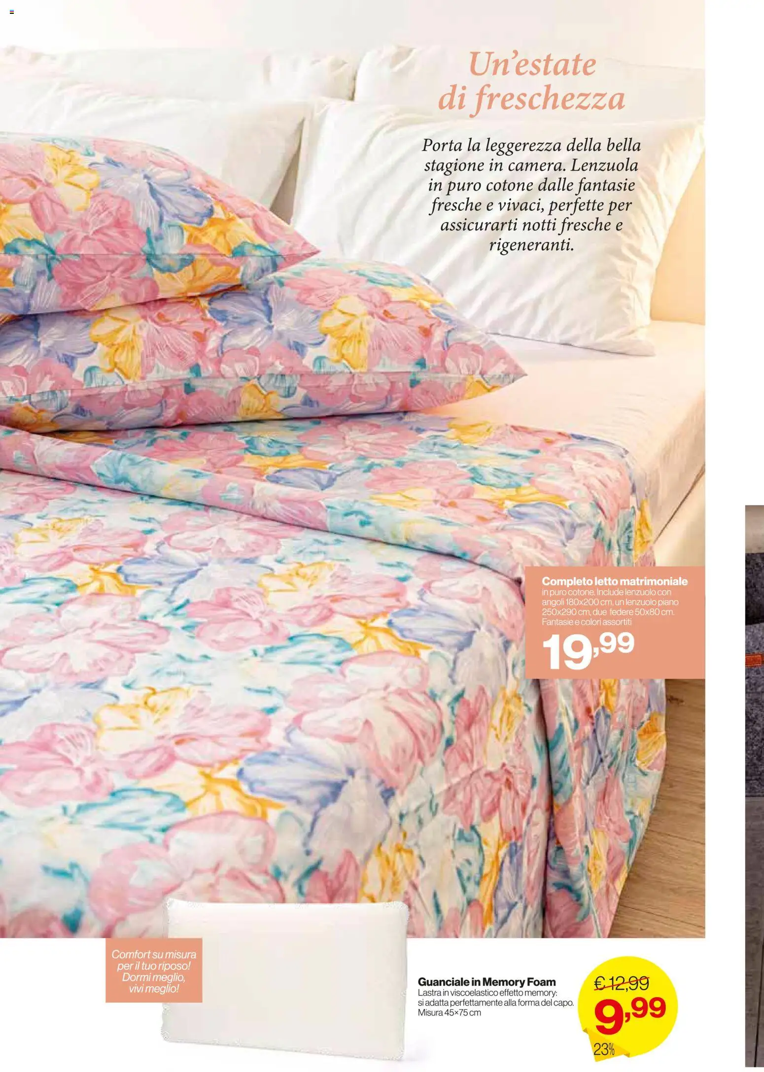 Volantino IN's del 15/07/2026 | Pagina: 20 | Prodotti: Letto matrimoniale, Letto, Lenzuola, Guanciale