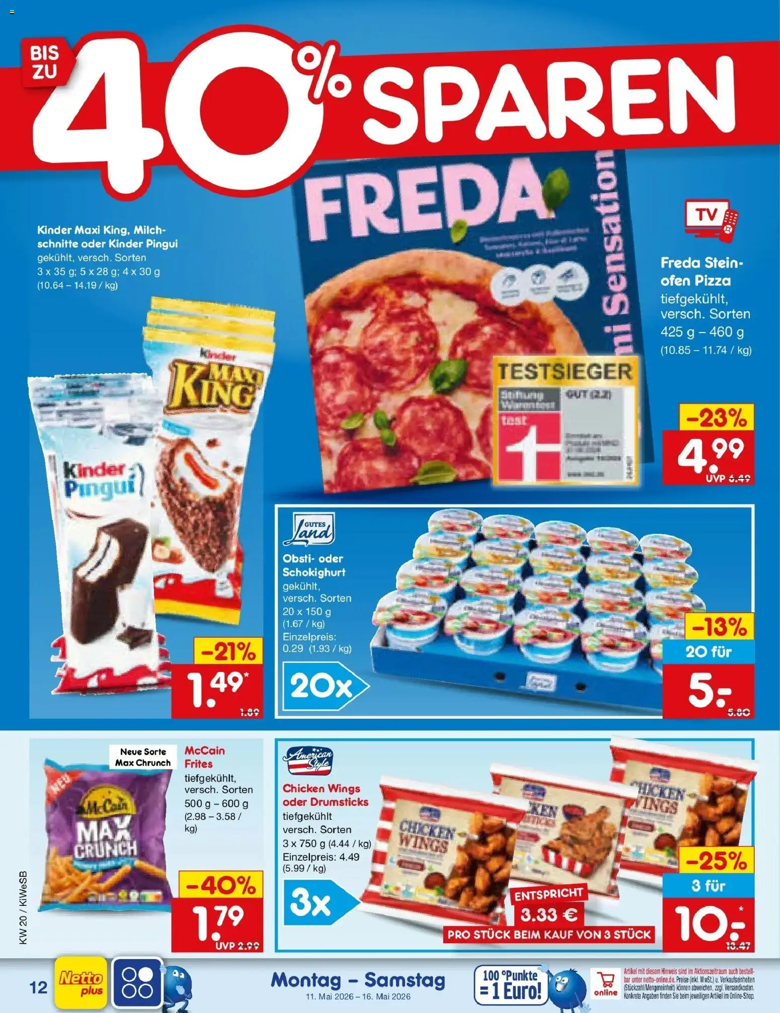 Netto Marken-Discount Prospekt Bad Friedrichshall	 – gültig ab 10.05.2026 | Seite: 13 | Produkte: Ofen, Milch, McCain, Pizza