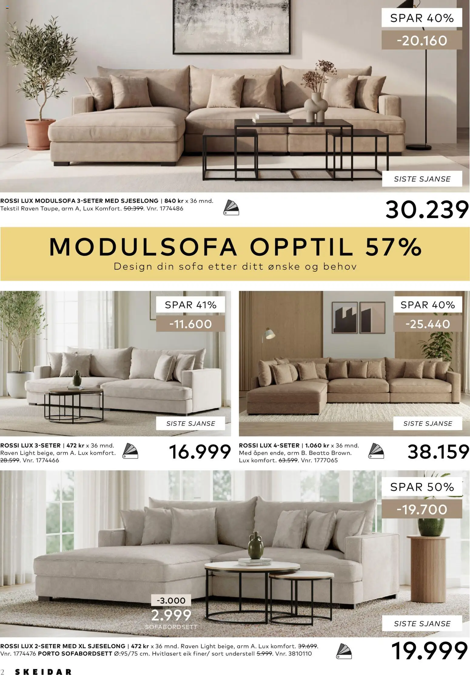 {H1} | Side: 2 | Produkter: Sofa, Sjeselong