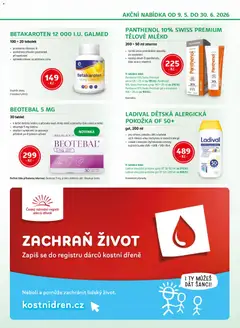 Náhled letáku Moje lékárna leták od 09.05.2026 | Strana: 9 | Produkty: Tělové mléko, Mléko, Ladival, Panthenol