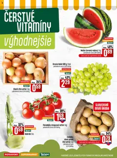 COOP Jednota leták platný od 18.06.2026 | Strana: 4 | Produkty: Paradajky, Zemiaky, Melón, Hrozno