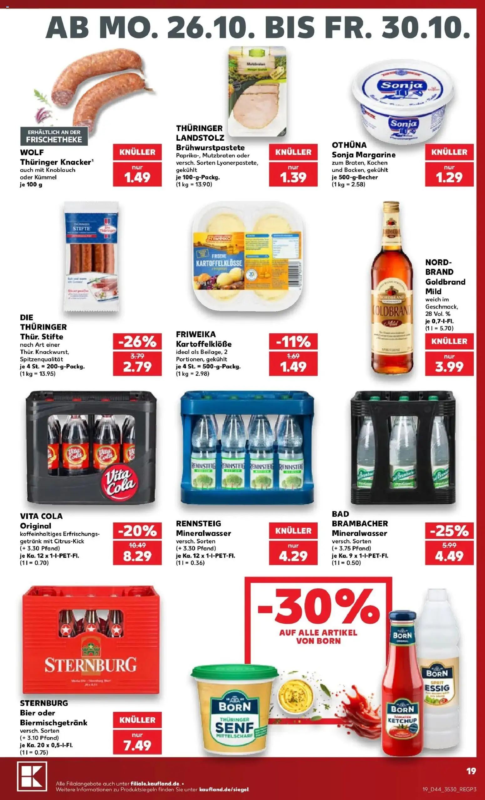 Prospekt Kaufland ab 26.10.2026 » Angebote Online zum Blättern | Seite: 23 | Produkte: Bier, Knoblauch, Vita cola, Ketchup