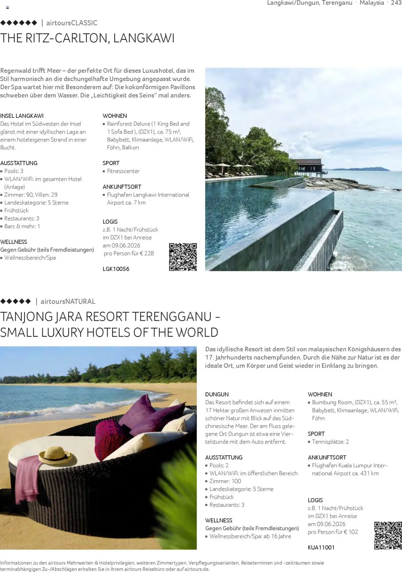 TUI airtours Katalog  Erstklassige Fernreisen 2025/26 – gültig ab 01.11.2025 | Seite: 243 | Produkte: Sofa, Föhn