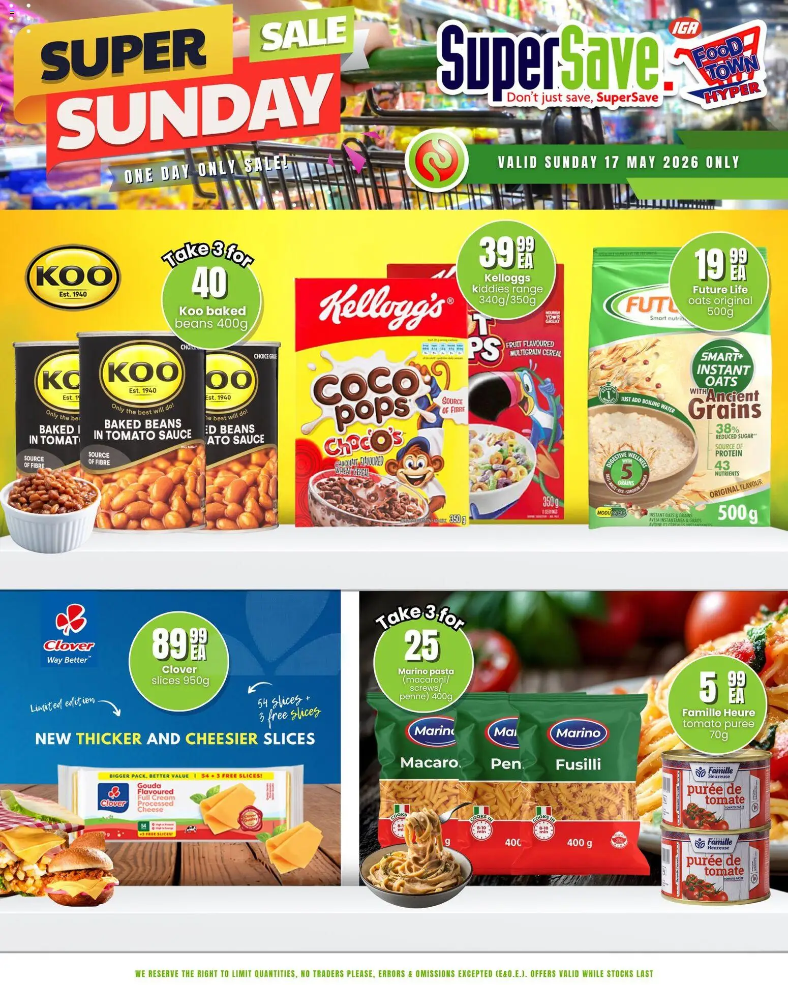 New Super Save catalogue – valid from 17.05.2026 | Page: 3 | Products: Beans, Detergente líquido, Cream, Sauce