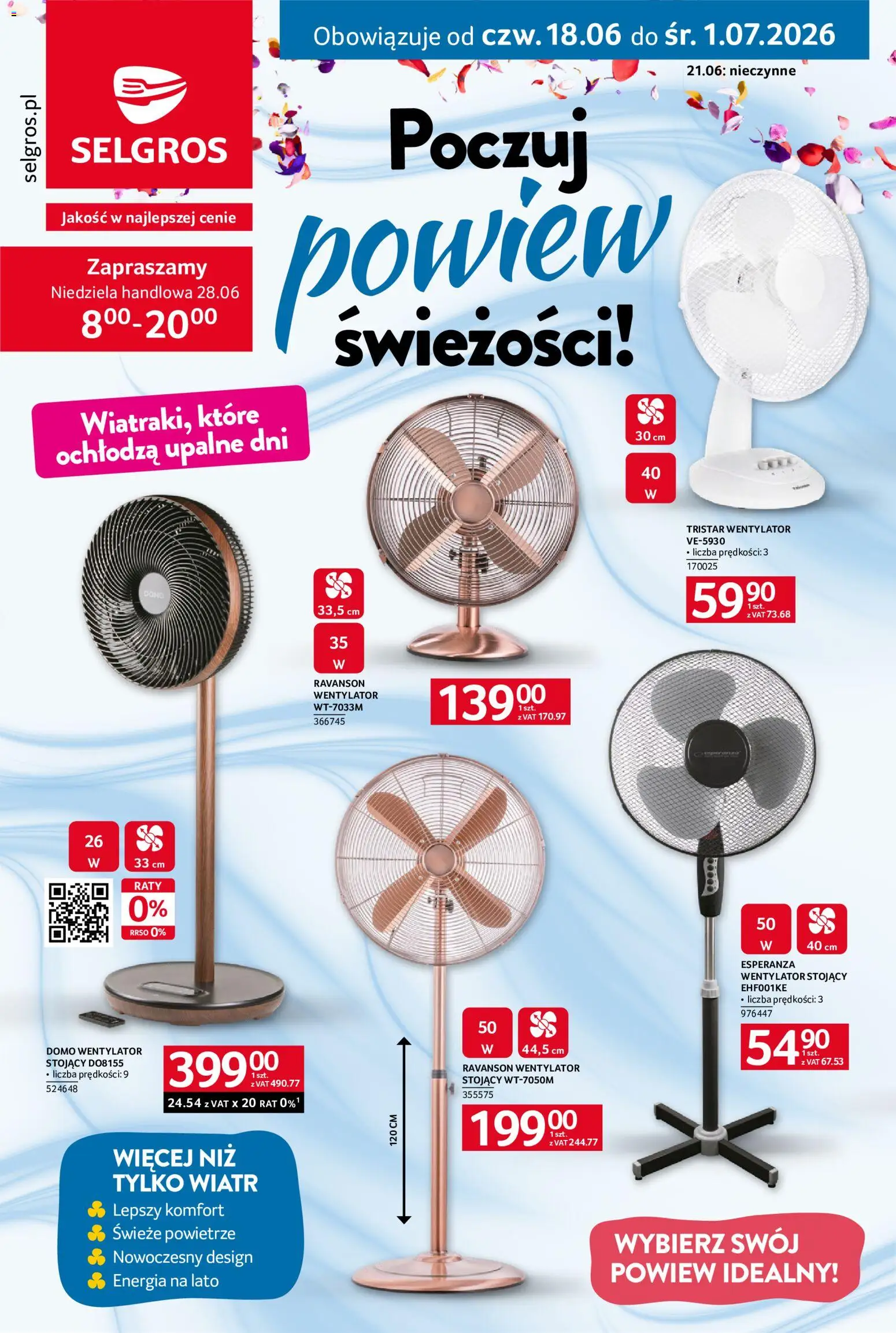 Selgros cash&carry gazetka - Wentylatory od 18.06.2026 | Strona: 1 | Produkty: Wentylator