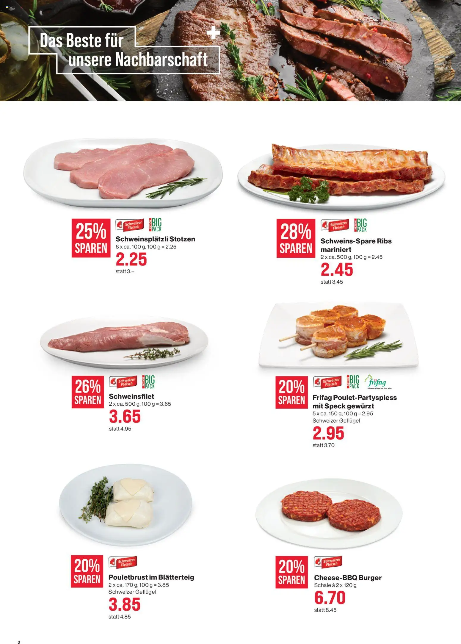 SPAR - SPAR Handels AG – gültig ab 21.05.2026 | Seite: 2 | Produkte: Pouletbrust, Burger