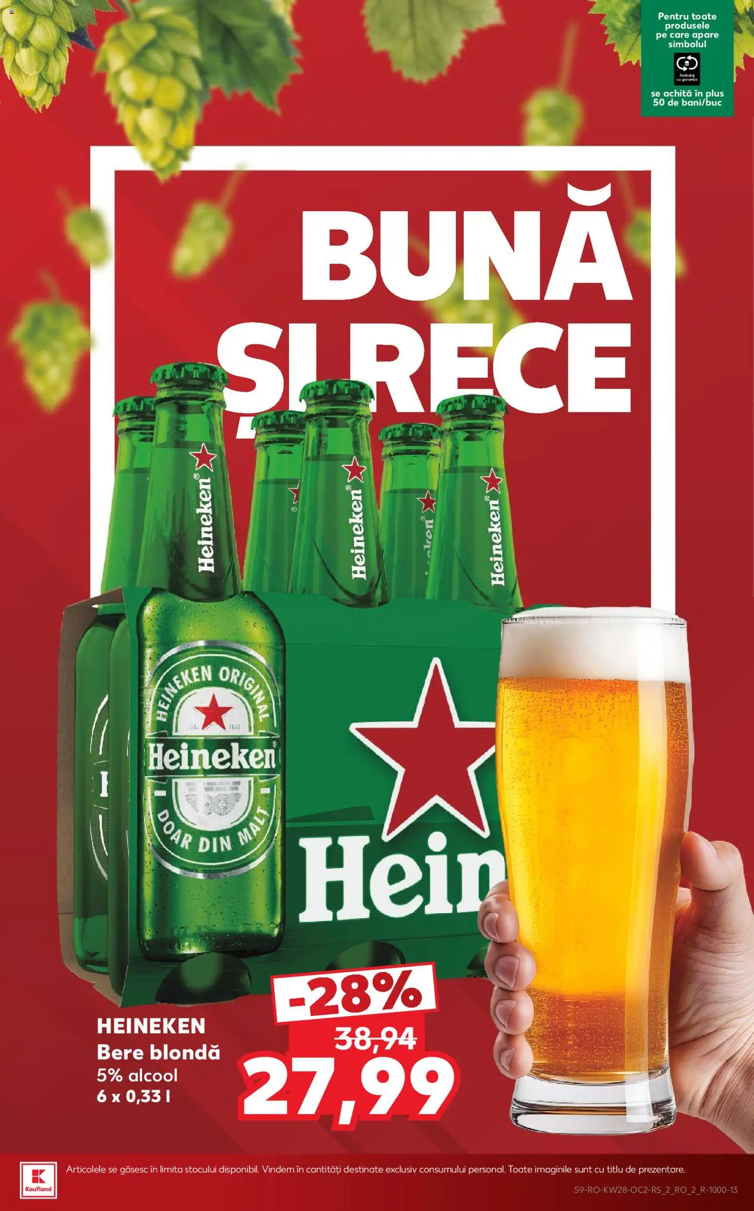 Kaufland RO akciós ujság - amely érvényes a következő dátumtól: 2026.07.08. | Oldal: 9 | Termékek: Heineken