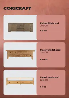 Coricraft specials catalogue – valid from 01.05.2026 | Page: 3 | Products: Sideboard