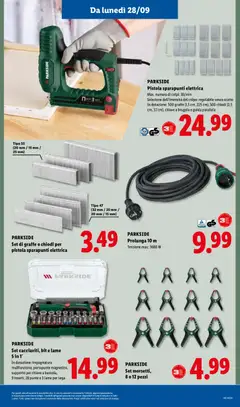 Anteprima del volantino PARKSIDE Set di graffe o chiodi per pistola sparapunti elettrica, Tipo 55 (20 mm / 15 mm / 25 mm) Tipo 47 (32 mm / 25 mm / 20 mm / 15 mm) valido a partire dal 24/09/2026 | Pagina: 41 | Prodotti: Chiodi, Sega