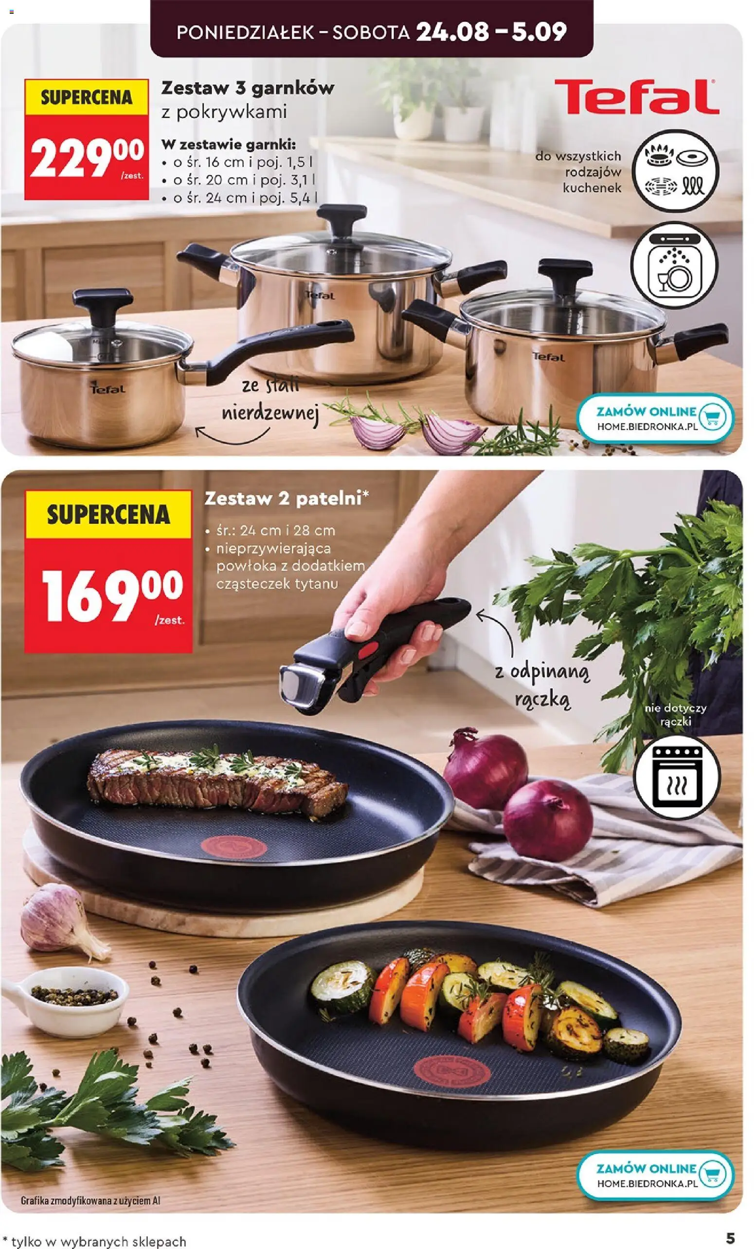 Biedronka Polsko - Hity i inspiracje od 24.08.2026 | Strana: 5 | Produkty: Tefal