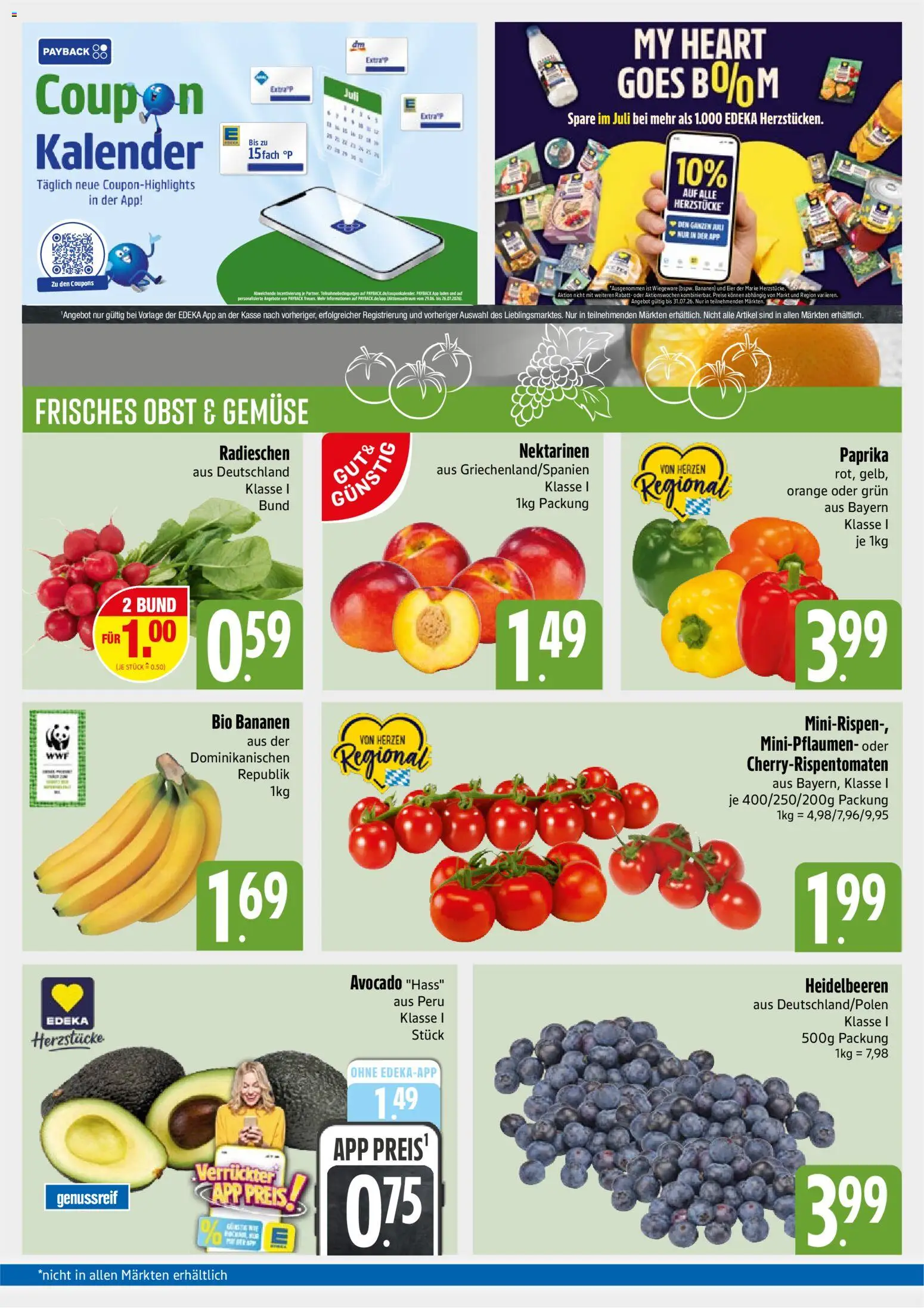 E xpress Prospekt – gültig ab 13.07.2026 | Seite: 3 | Produkte: Nektarinen, Avocado, Gemüse, Paprika