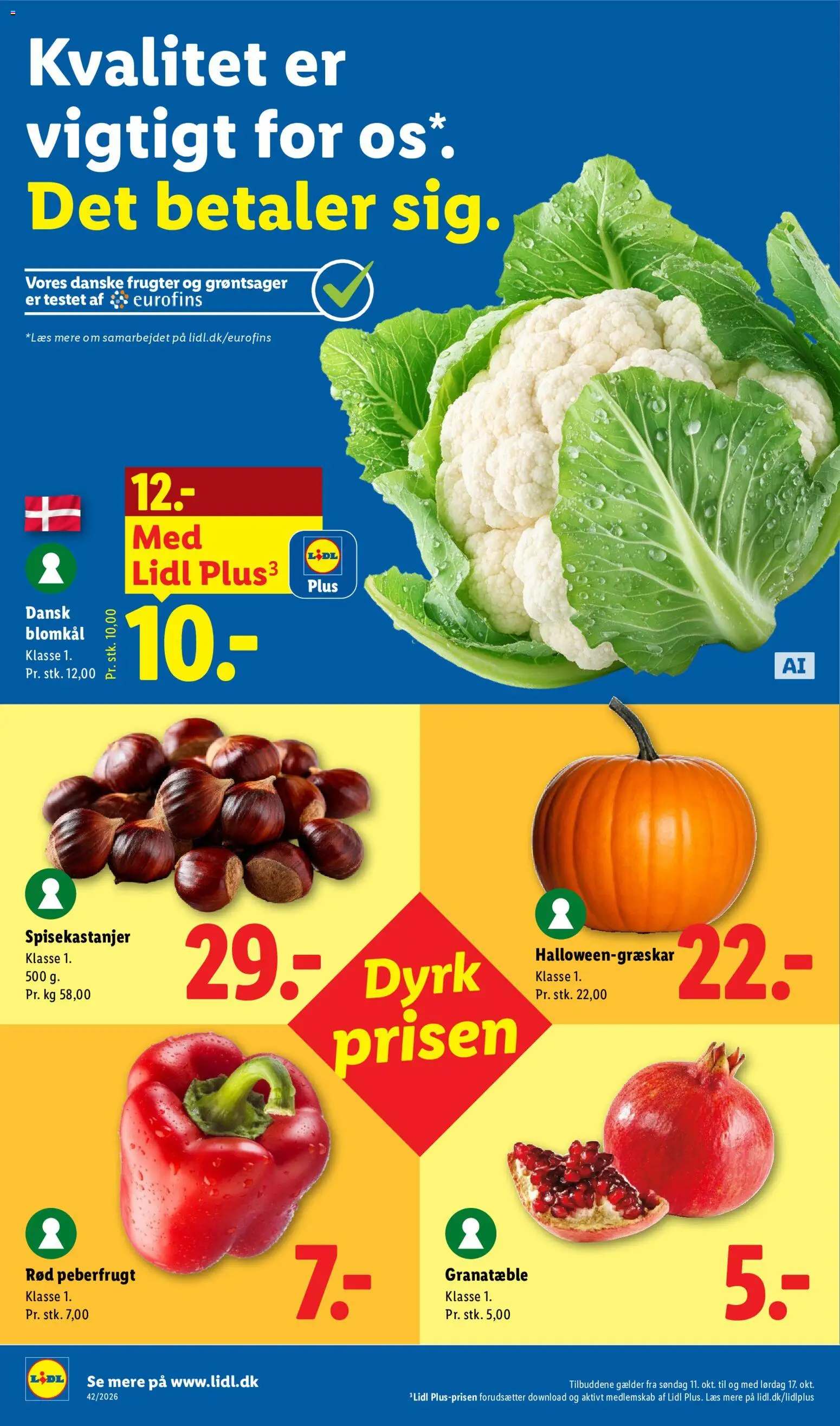 Lidl tilbudsavis – gyldig fra 11/10/2026 | Side: 15 | Produkter: Blomkål, Peberfrugt