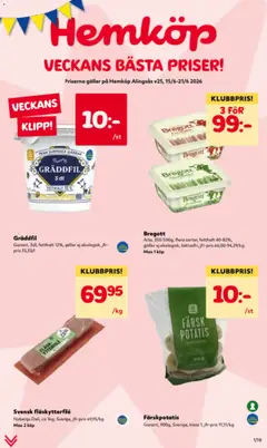 Hemköp erbjudanden - Förhandsvisning av reklamblad från butik Hemköp aktuell från 15.06.2026