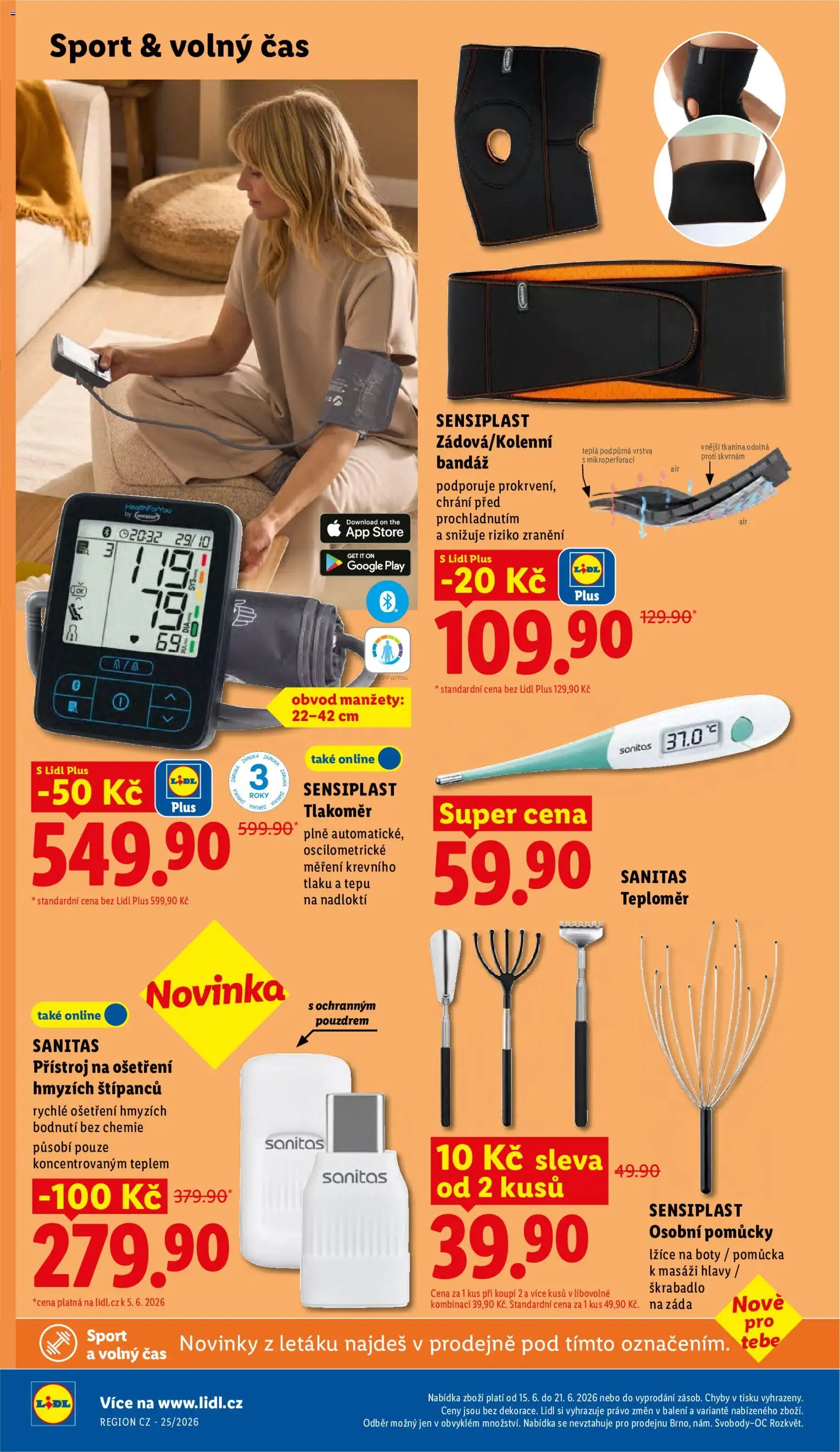 Lidl leták od 15.06.2026 | Strana: 42 | Produkty: Sensiplast, Tlakoměr, Teploměr, Boty