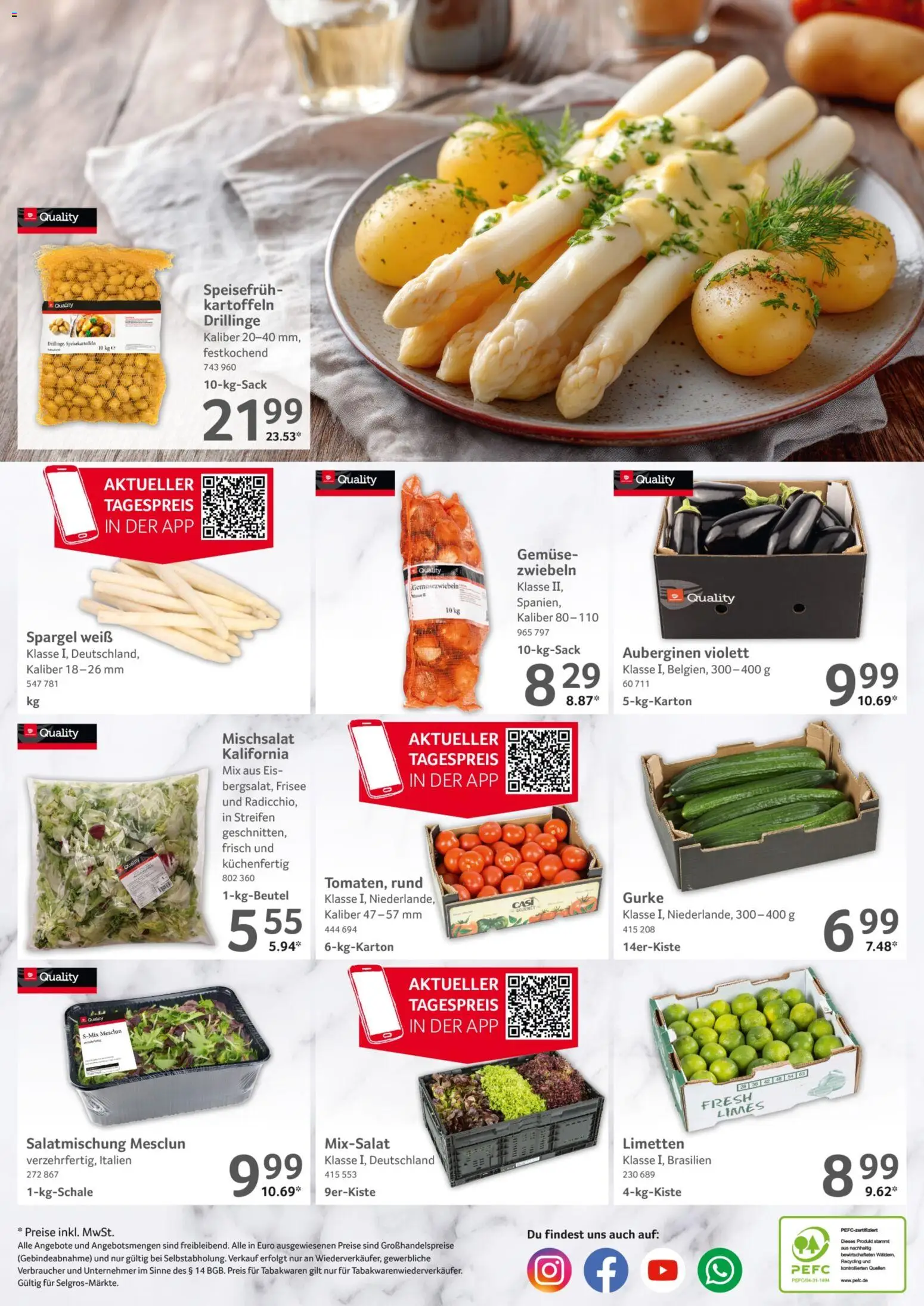 Selgros Prospekt 	 – gültig ab 15.05.2026 | Seite: 24 | Produkte: Limetten, Spargel, Gemüse, Eis