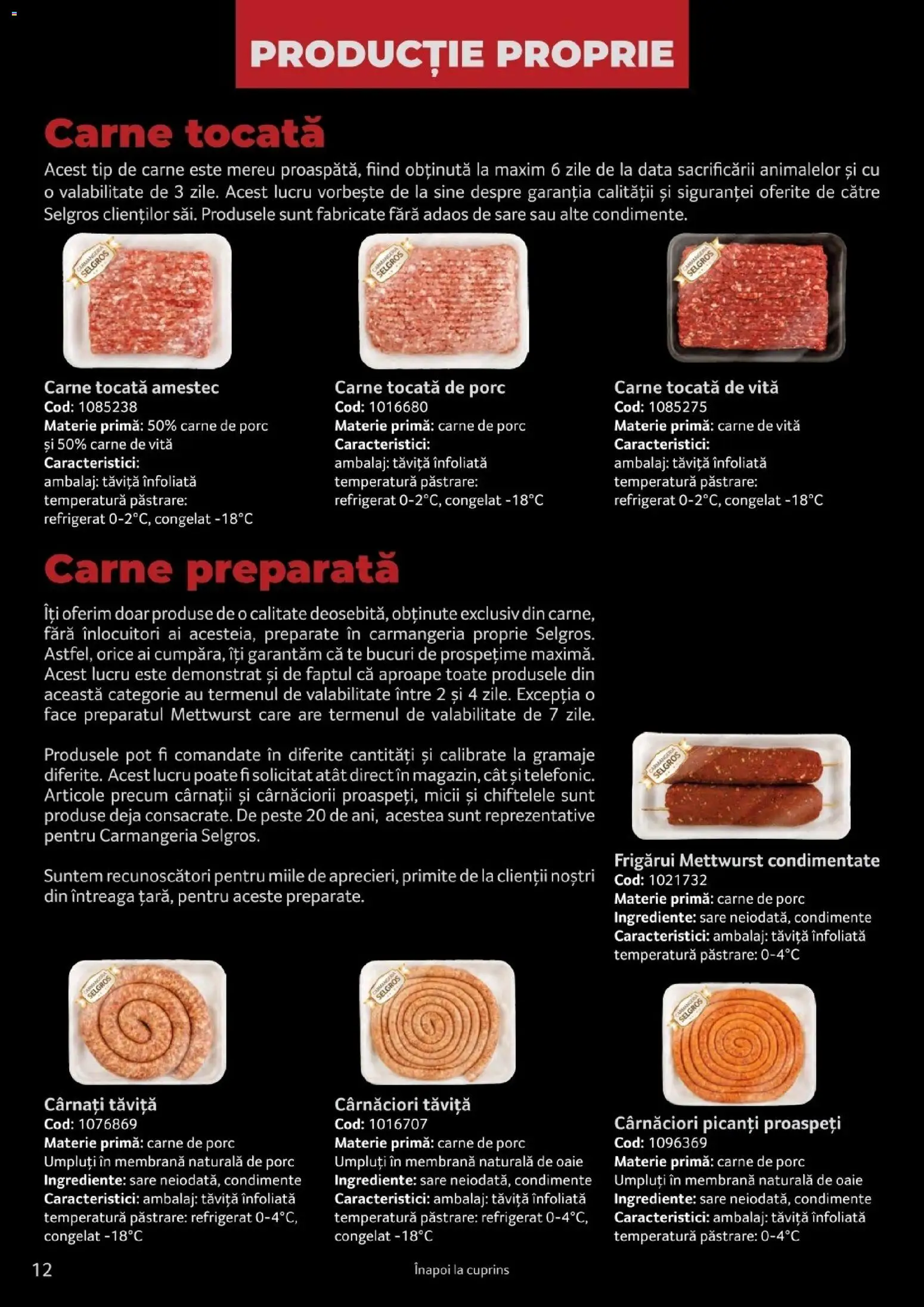Noul catalog Selgros – valabil de la 25.03.2026 | Pagină: 12 | Produse: Vită, Carne De Porc, Carne De Vită, Sare