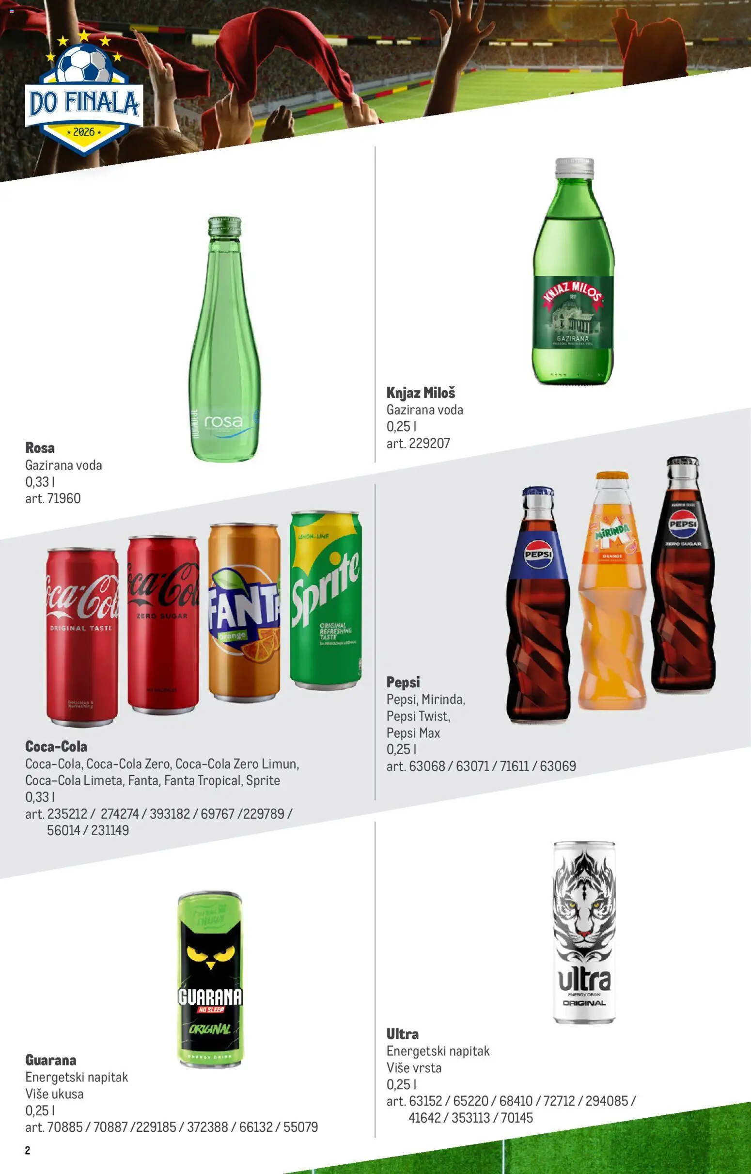Metro katalog - važi od 01.06.2026 | Strana: 2 | Proizvode: Voda, Guarana, Pepsi