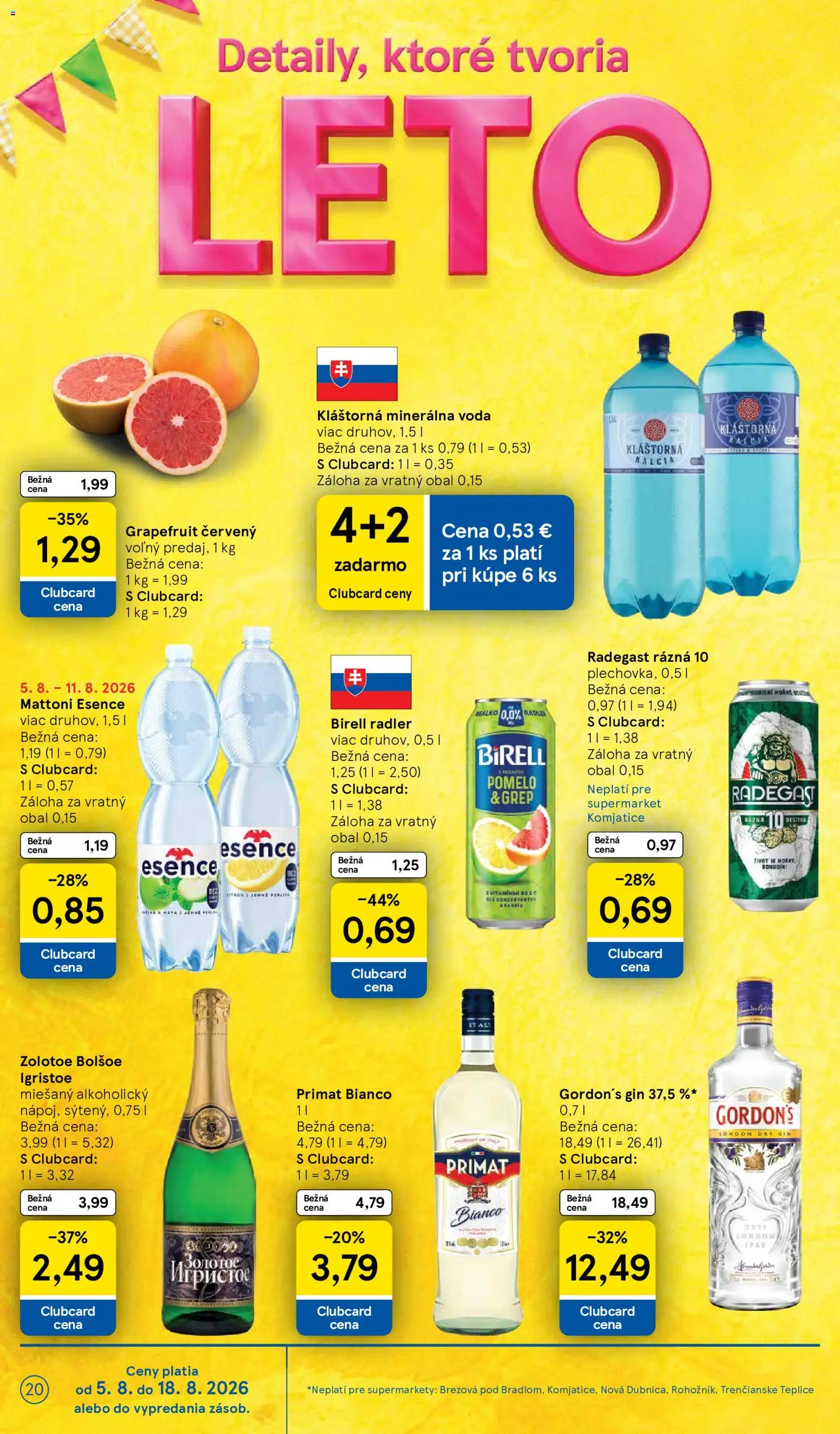Nové Tesco akcie – leták je platný od 05.08.2026 | Strana: 20