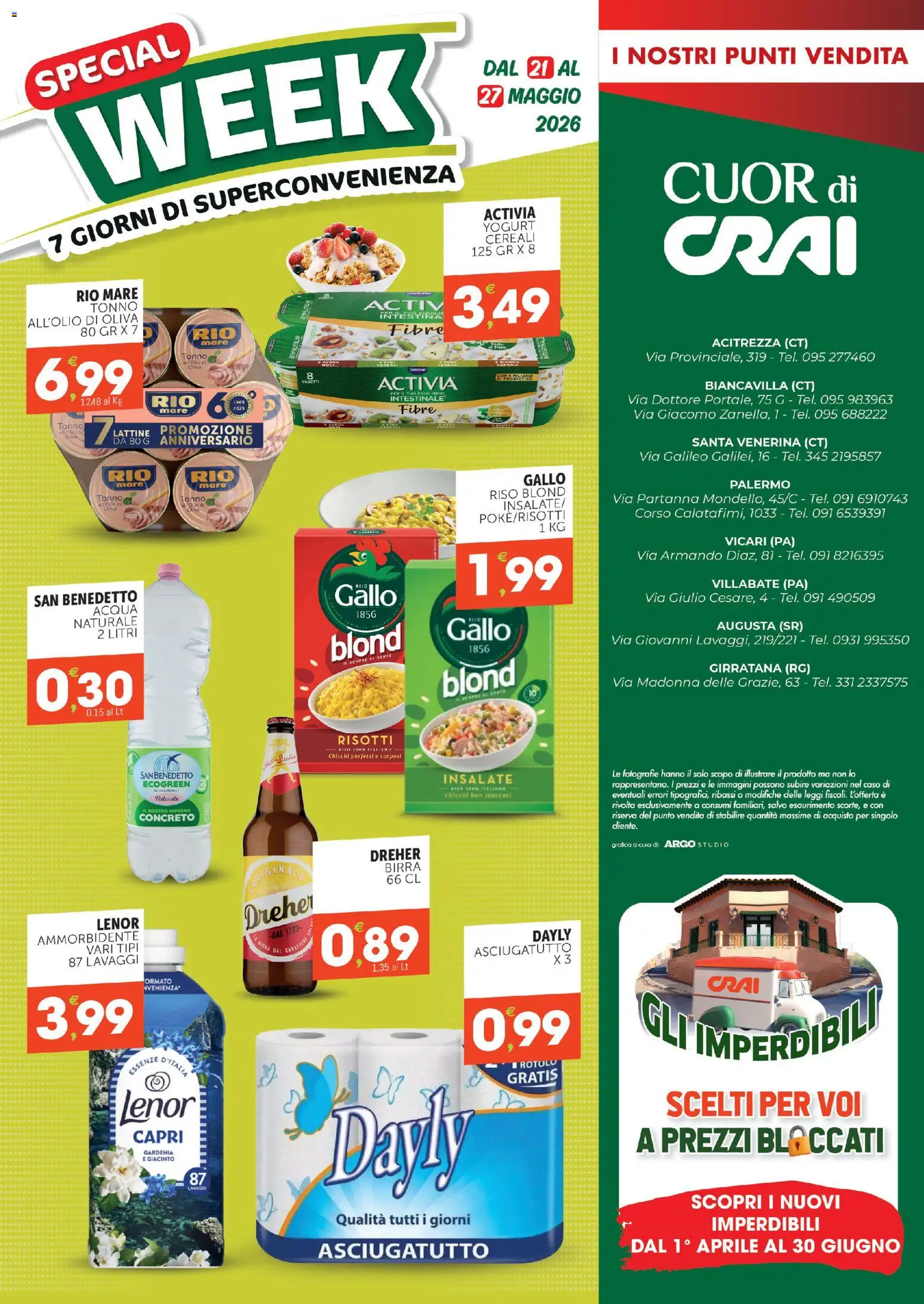 Volantino CRAI del 14.05.2026 | Pagina: 8 | Prodotti: Riso, Cereali, Acqua, Asciugatutto