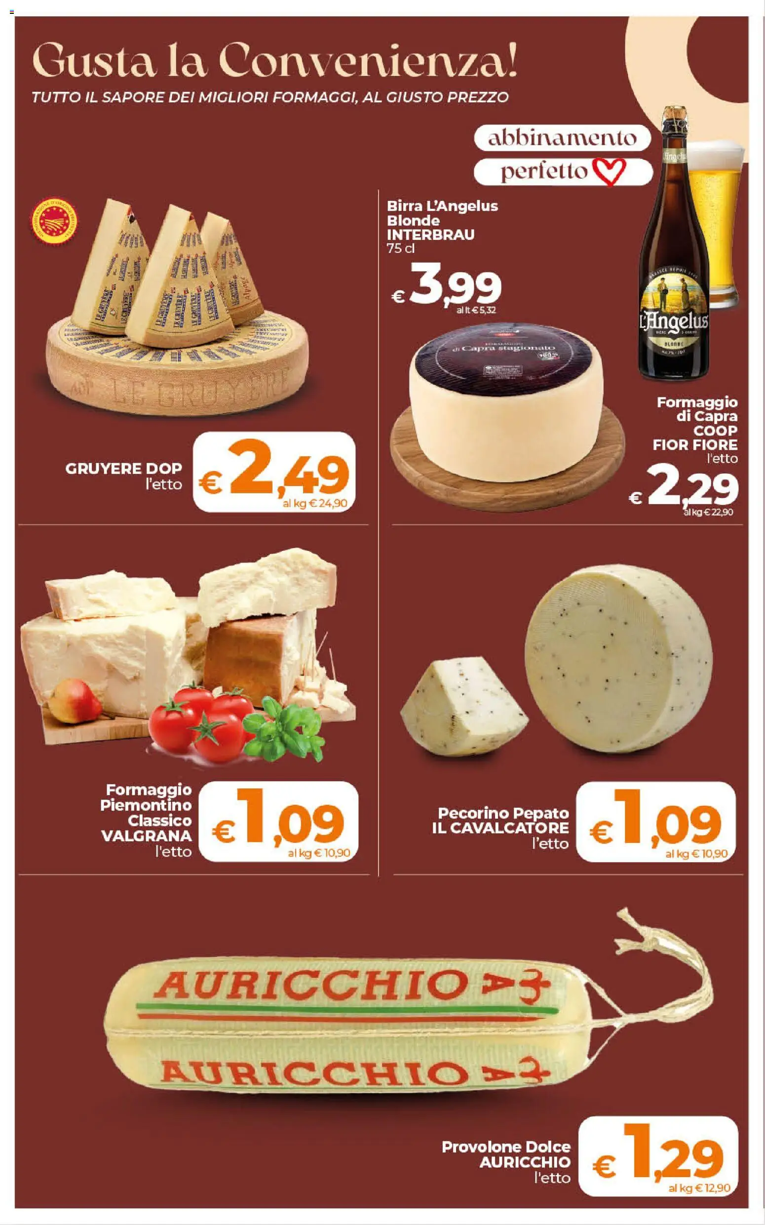 Volantino Ipercoop del 21/08/2026 | Pagina: 21 | Prodotti: Provolone, Formaggio, Formaggio di capra, Pecorino