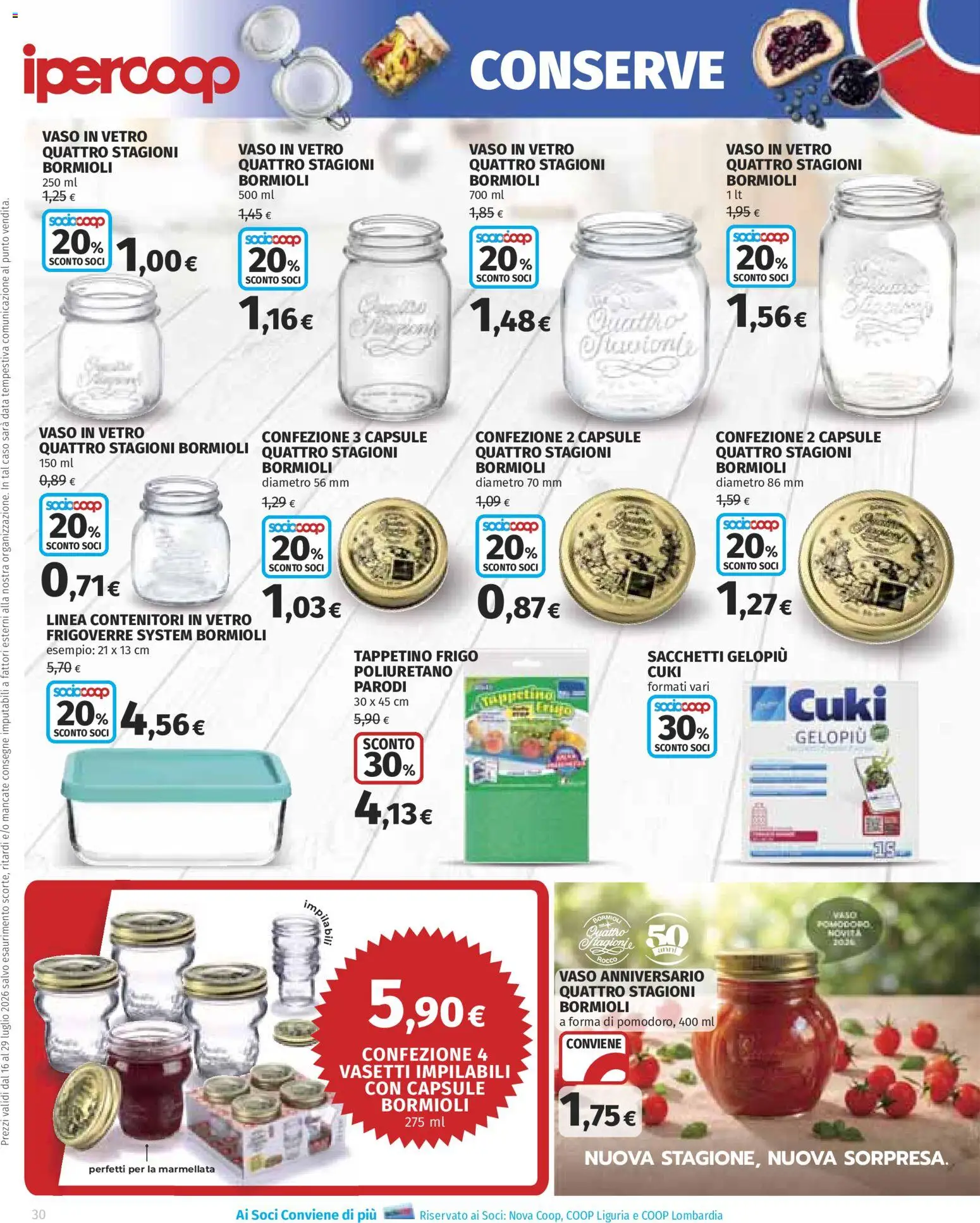 Volantino Ipercoop del 16/07/2026 | Pagina: 30 | Prodotti: Data, Marmellata, Vaso