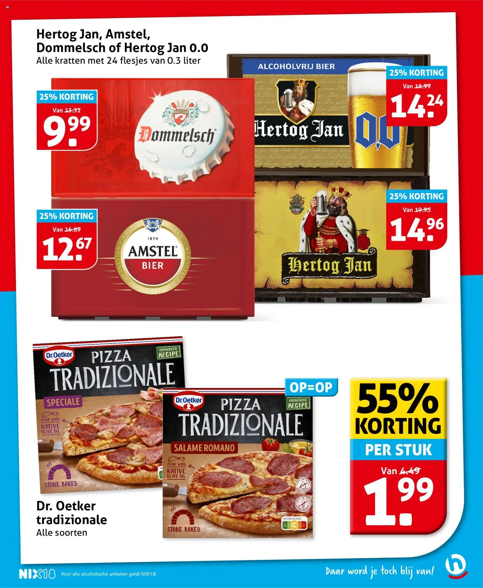 {H1} | Pagina: 23 | Producten: Pizza, Bier, Alcoholvrij bier