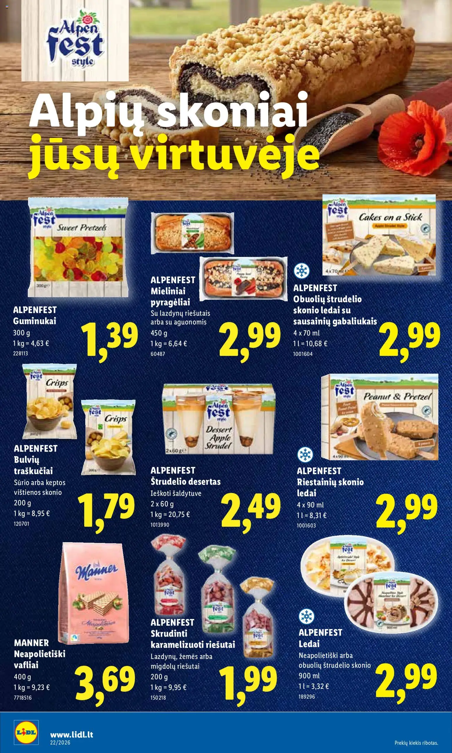 LIDL akcijos nuo 25.05.2026 | Puslapis: 10 | Prekių: Riešutai, Ledai, Vafliai, Guminukai