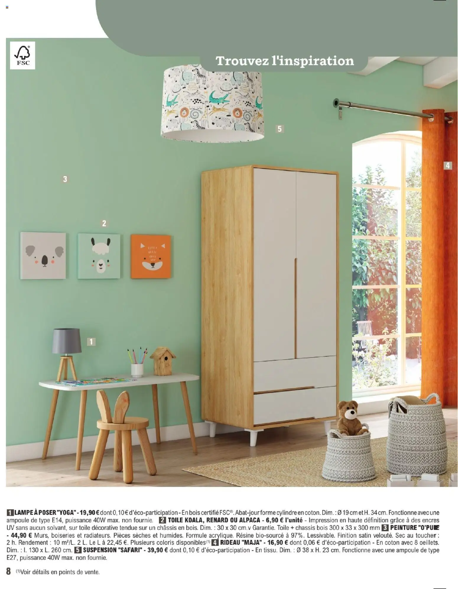 {H1} | Page: 8 | Produits: Coton, Suspension, Impression, Lampe