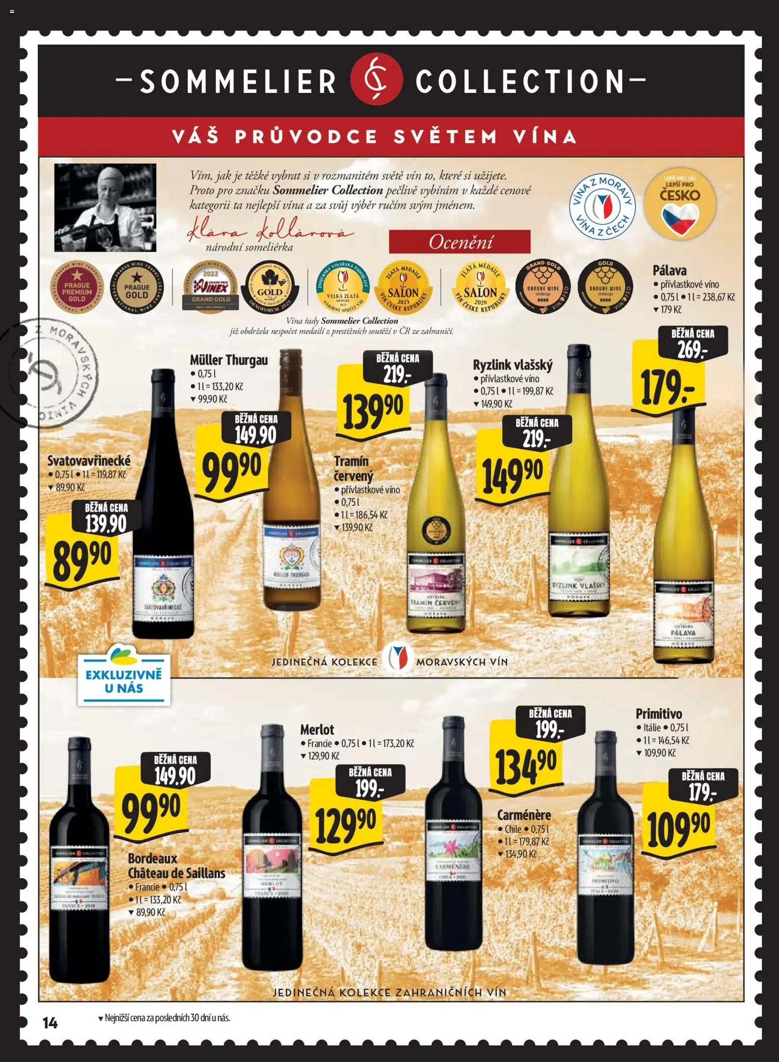 Albert leták - Supermarket Kouzlo Vánoc od 29.10.2026 | Strana: 14 | Produkty: Víno, Merlot, Primitivo, Tramín červený
