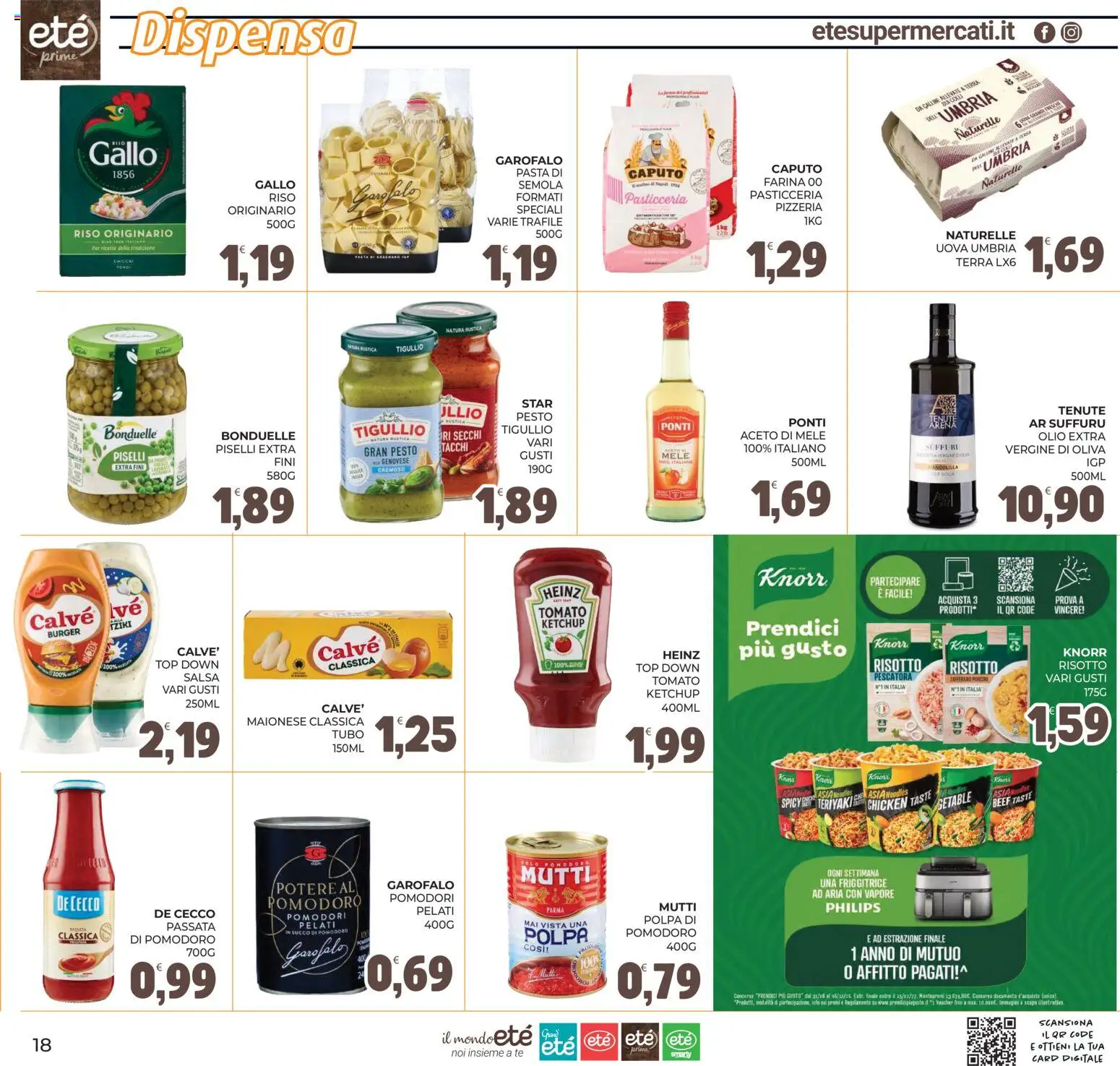 Volantino Eté del 01/09/2026 | Pagina: 18 | Prodotti: Ketchup, Pomodoro, Pesto, Aceto