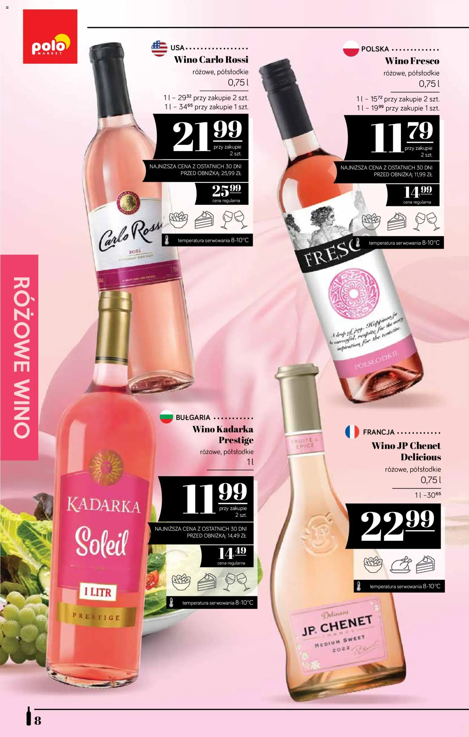 POLOmarket katalog - Alkoholi od 16.07.2026 | Strona: 8 | Produkty: Wino Kadarka, Wino, Fresco, Carlo Rossi