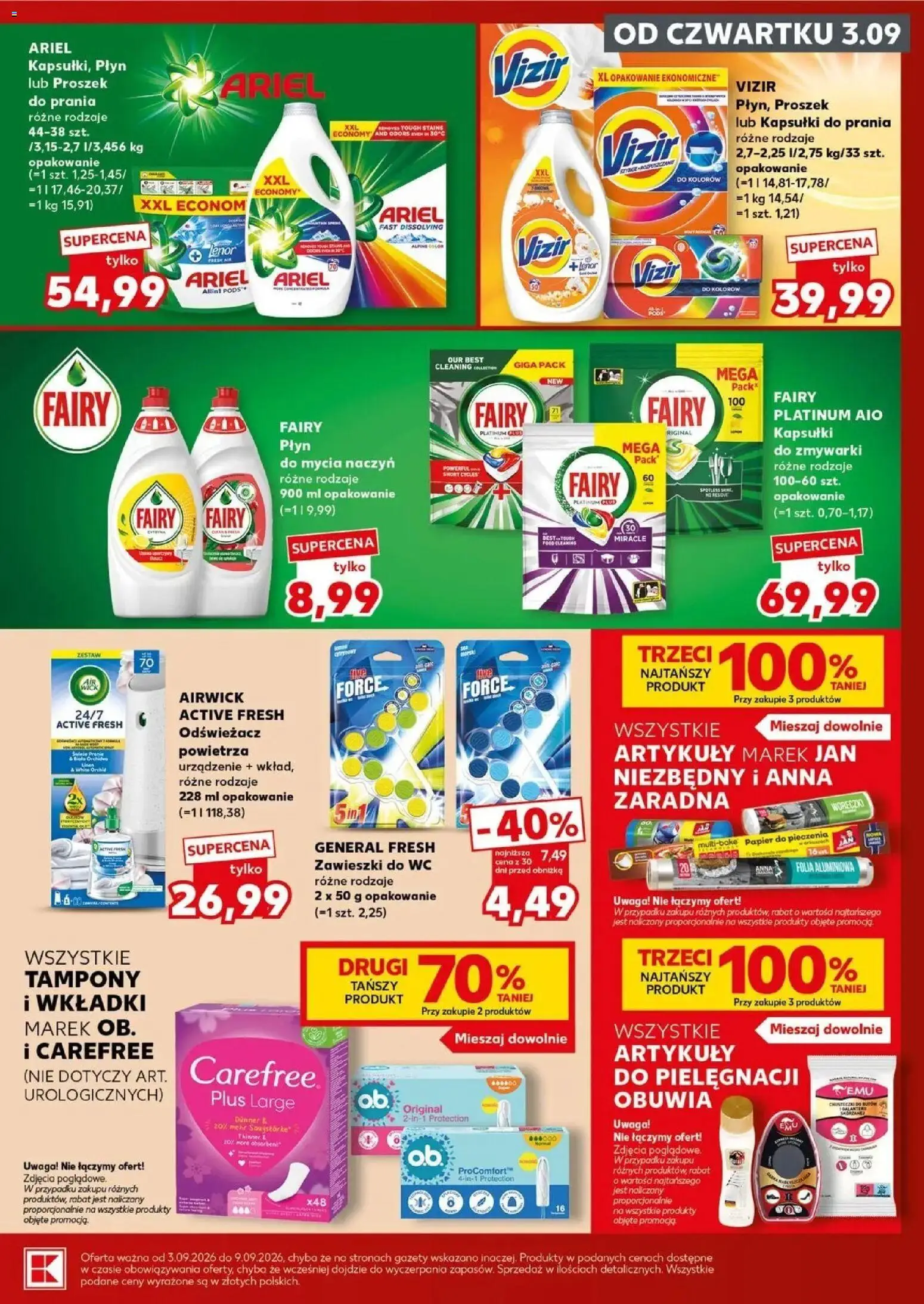 Kaufland gazetka - Mocny start od 07.09.2026 - od jutra PDF | Strona: 23 | Produkty: Chusteczki, Gazety, Ariel, Fairy
