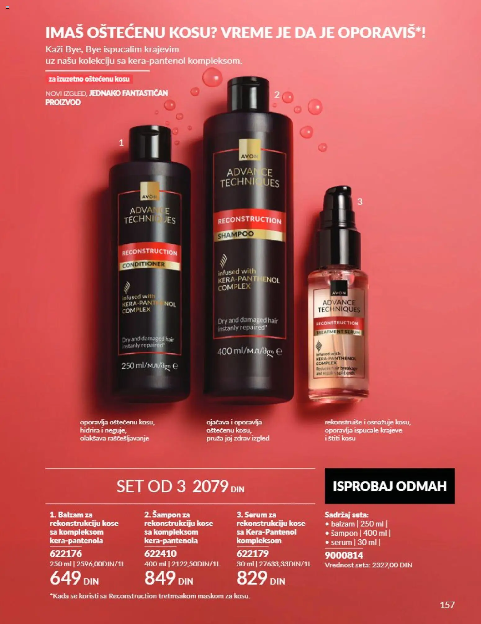 AVON katalog - važi od 01.09.2026 | Strana: 157 | Proizvode: Šampon, Balzam