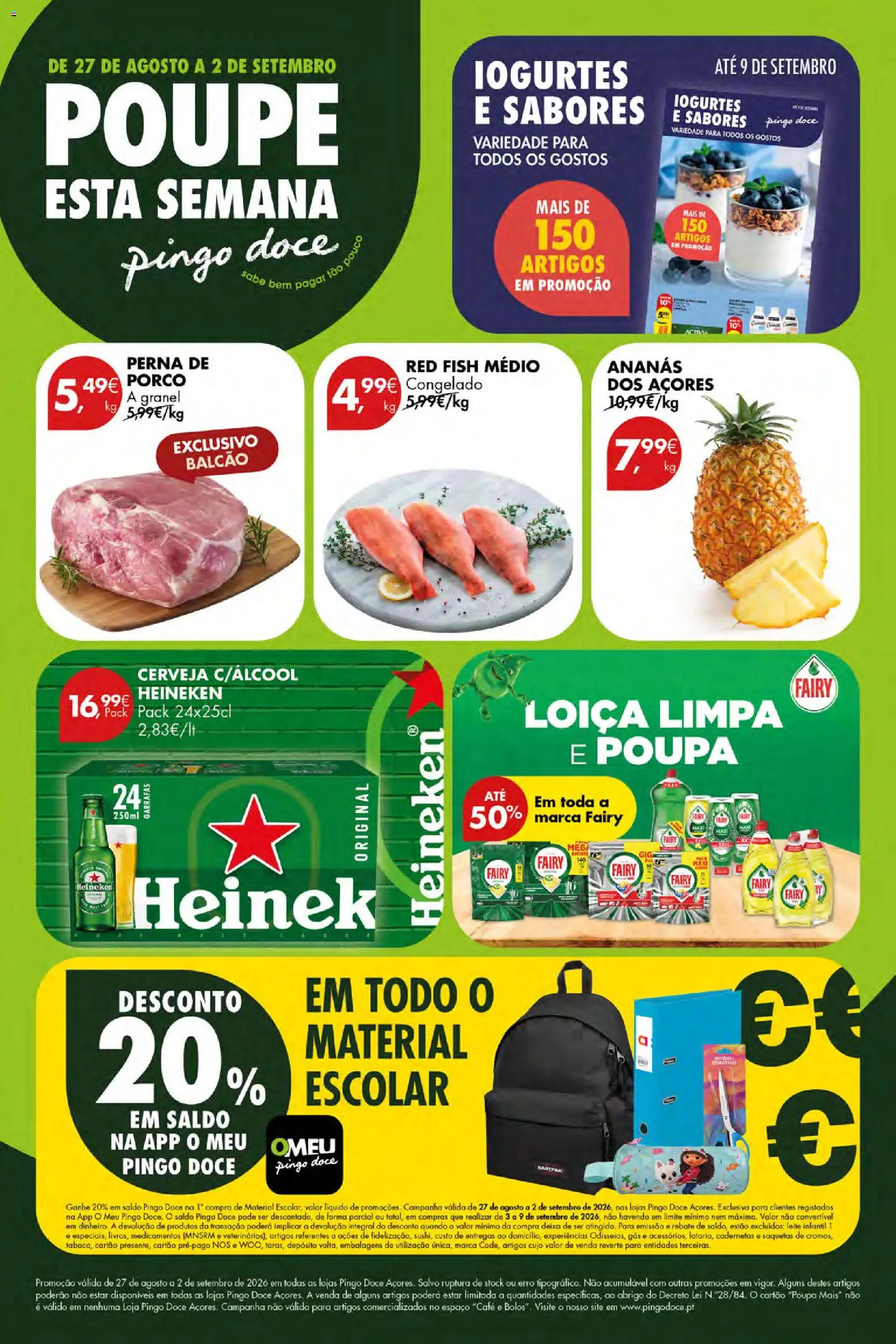 Pingo Doce Poupe Esta Semana Açores │ válido de 27/08/2026 | Página: 1 | Produtos: Iogurtes, Leite infantil, Leite, Café