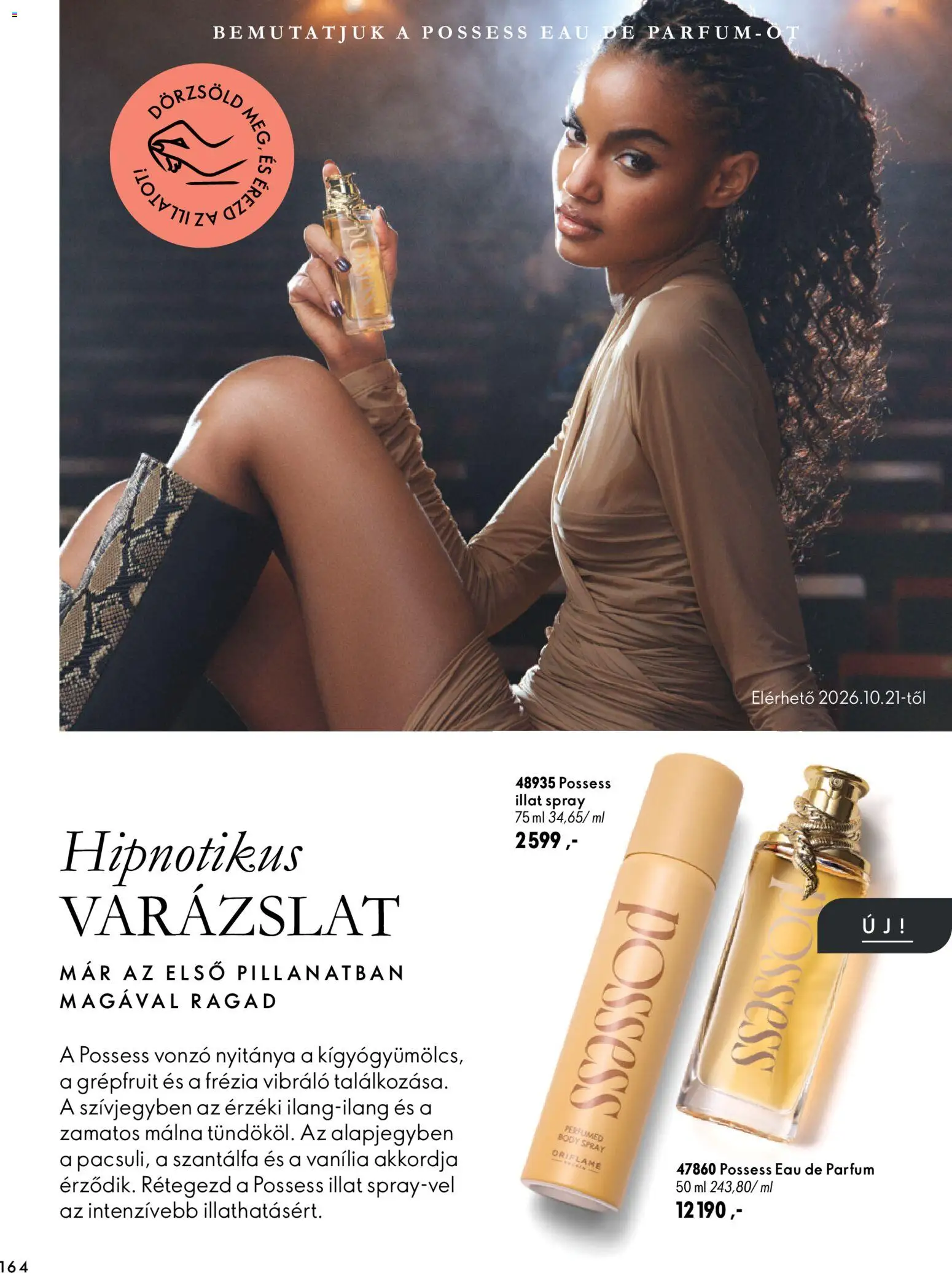 Oriflame akciós ujság - amely érvényes a következő dátumtól: 2026.09.30. | Oldal: 164 | Termékek: Málna, Body, Vanília, Parfüm